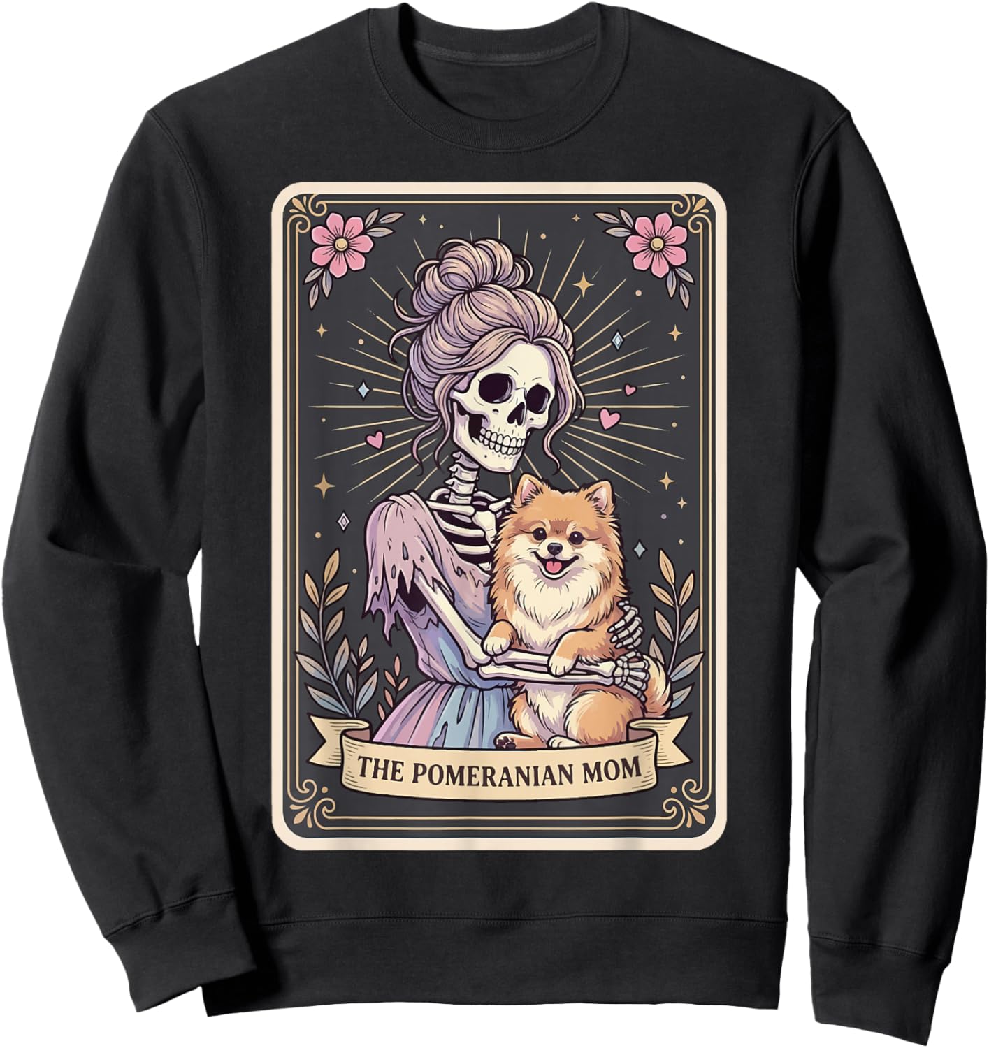 The Pomeranian Mom Tarot Card Sweatshirt - Sweatshirt | Black