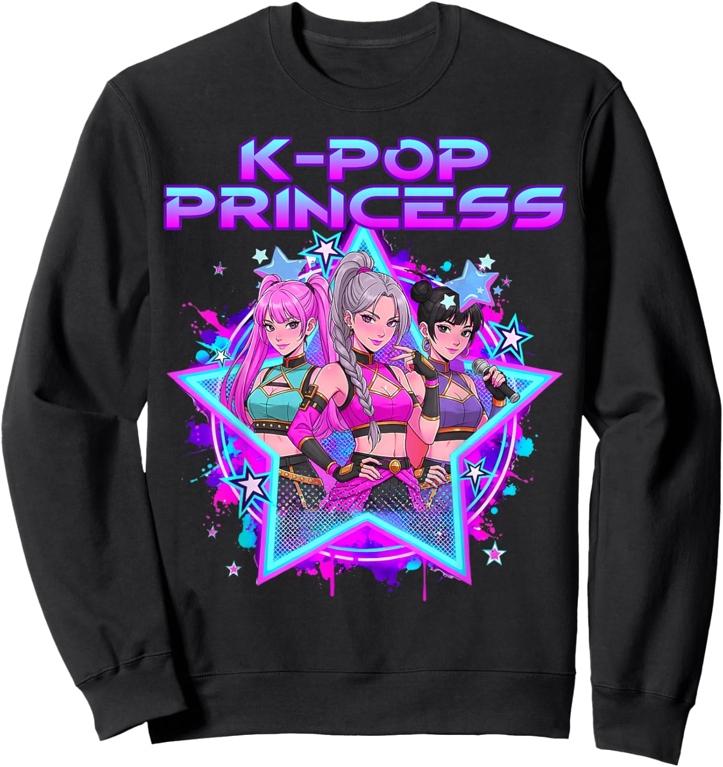 K-pop Princess K Pop Kids Girls K-pop Birthday Girl Kpop Sweatshirt - Sweatshirt | Black