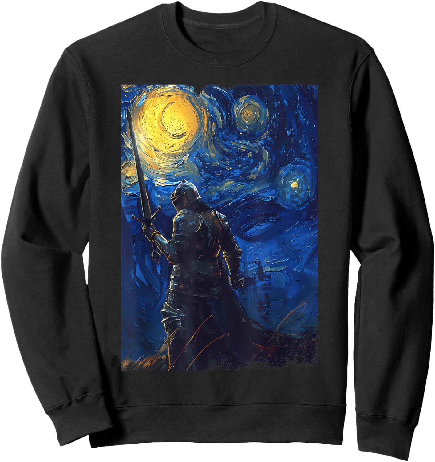 Starry-Nights Crusader Knights Templar Sweatshirt - Sweatshirt | Black