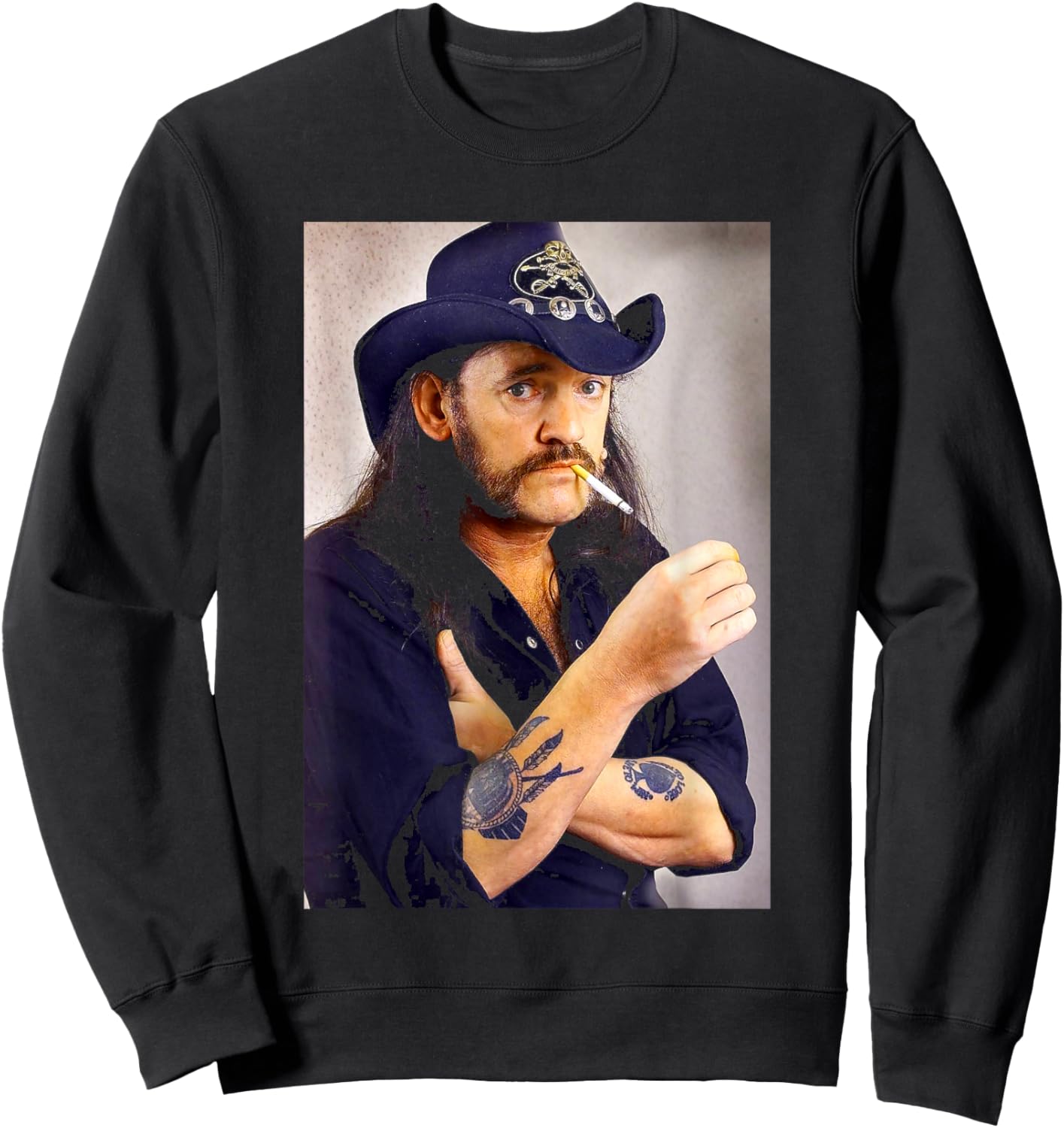 Motorhead Lemmy Kilmister Portrait Ace of Spades Sweatshirt - Sweatshirt | Black