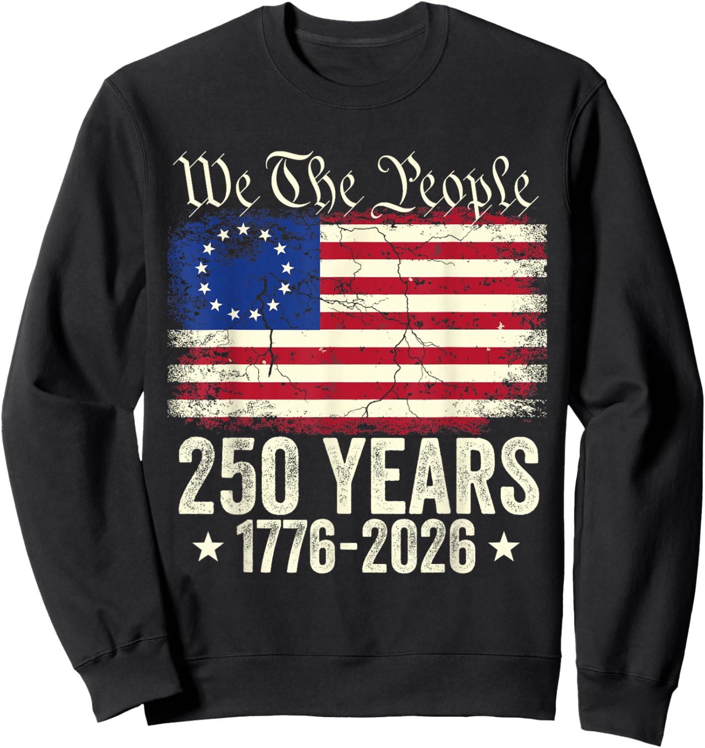 Eagle 250 Years American 1776 2026 250th USA Birthday Sweatshirt - Sweatshirt | Black