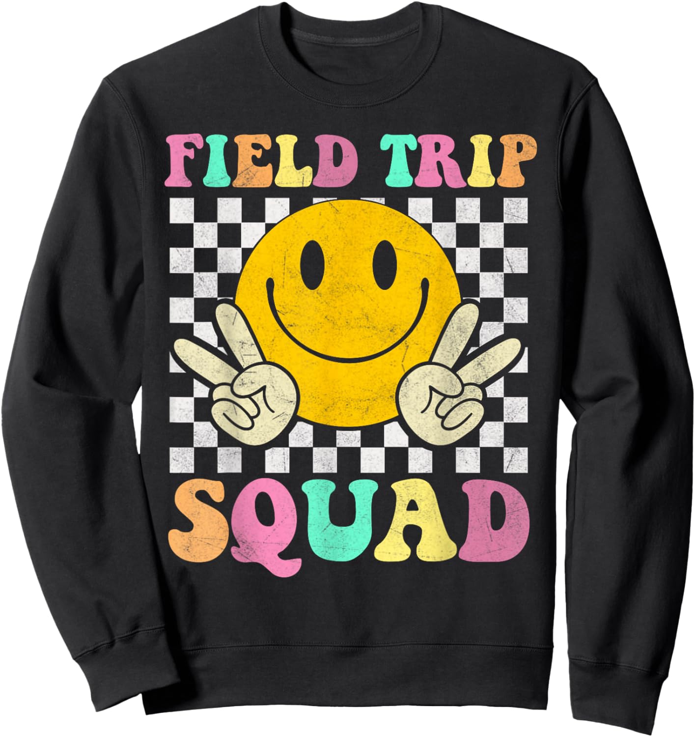 Field Trip Squad School Field Trip Day Teacher Sweatshirt - Sweatshirt | Black