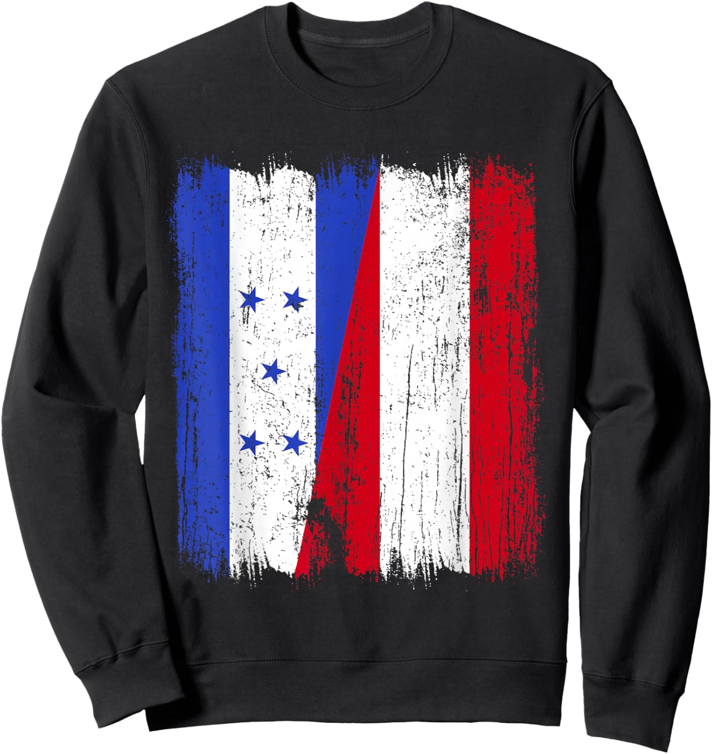 Honduras Austria Half Flag Honduran Austrian Heritage Sweatshirt - Sweatshirt | Black