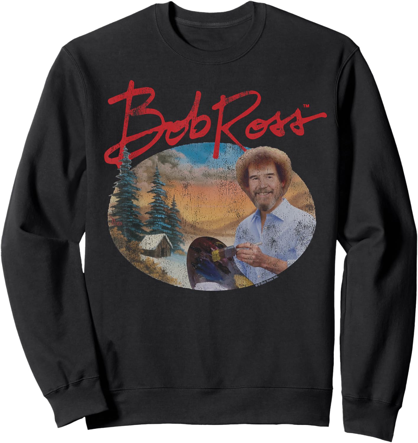 Bob Ross A Warm Winter Sweatshirt - Sweatshirt | Black