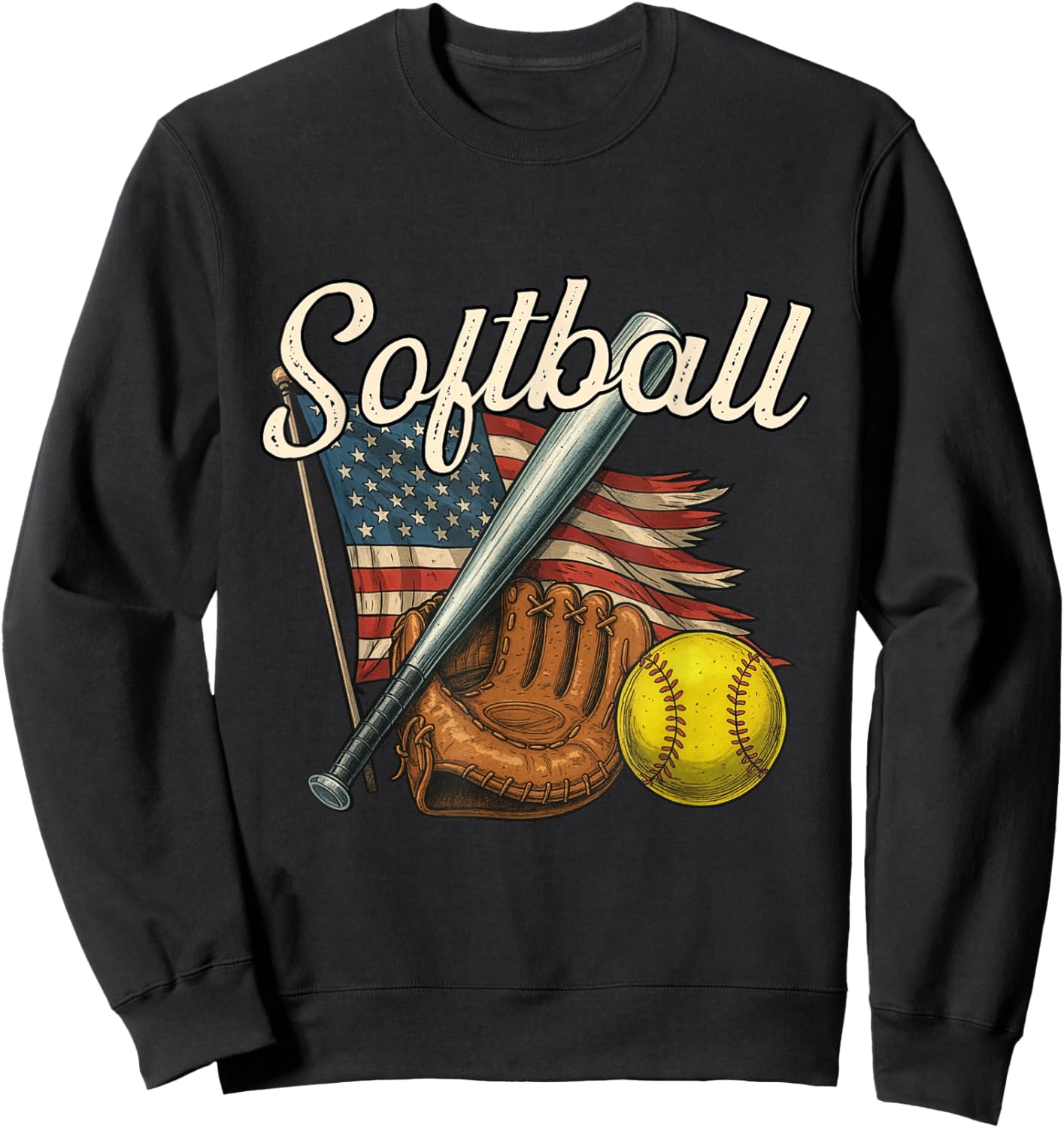 Softball - Softball Lover Softball Player Softballer Sweatshirt - Sweatshirt | Black
