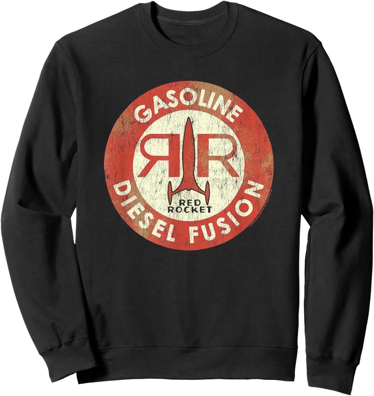 Fallout Video Game Red Rocket Diesel Fuel Distressed Logo Sweatshirt - Sweatshirt | Black
