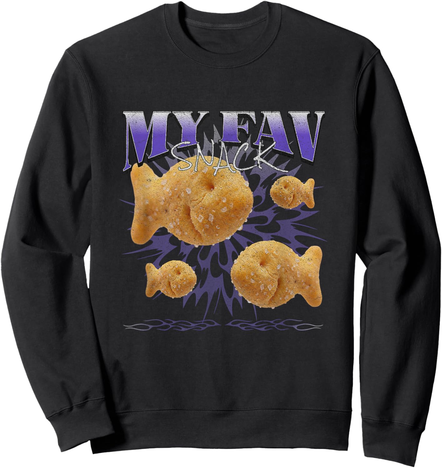 Bootleg Goldfish Snack Sweatshirt - Sweatshirt | Black