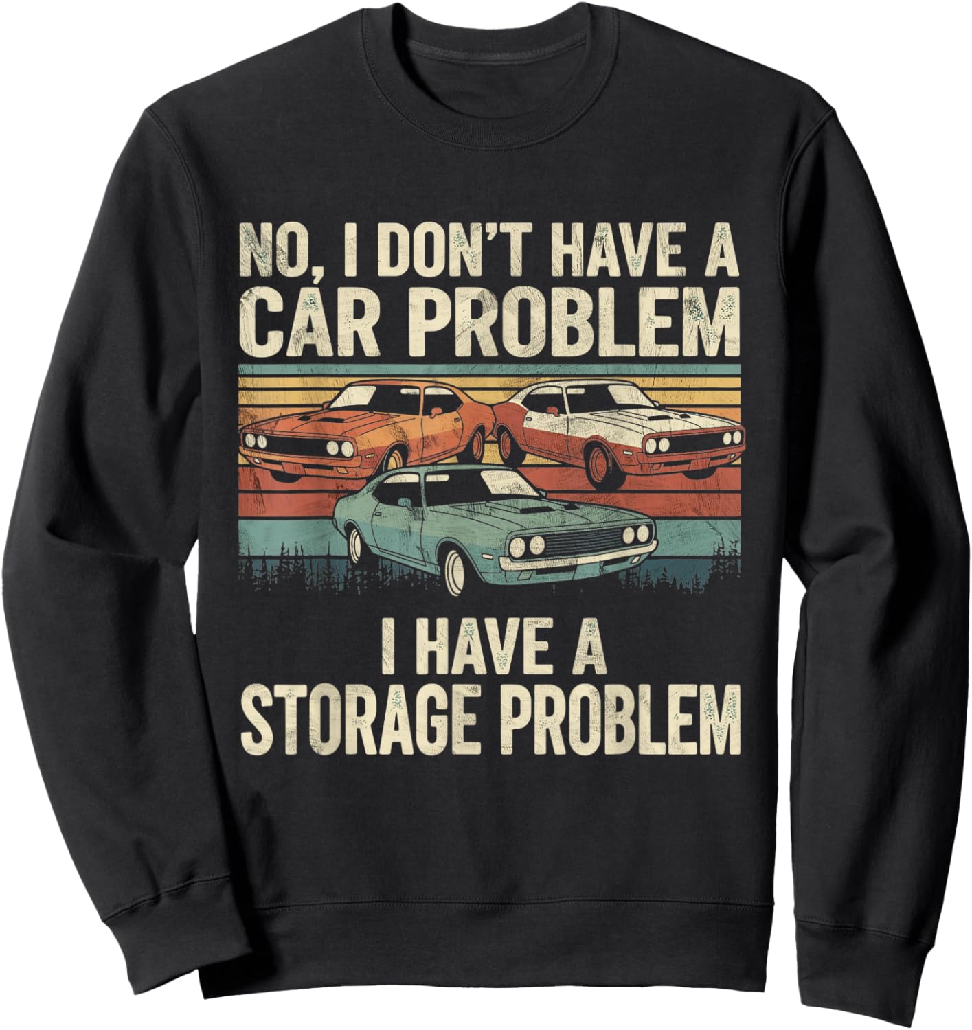 I Dont Have a Car Problem I Have a Storage Problem Car Lover Sweatshirt - Sweatshirt | Black