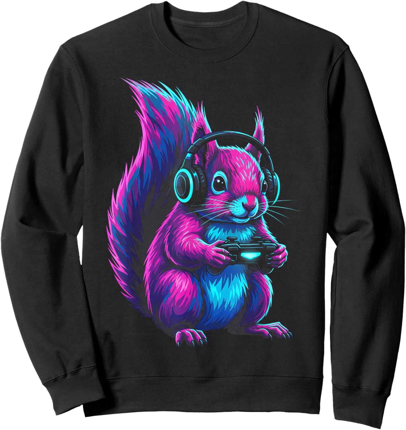 Squirrel Funny Video Games Squirrel Sweatshirt - Sweatshirt | Black