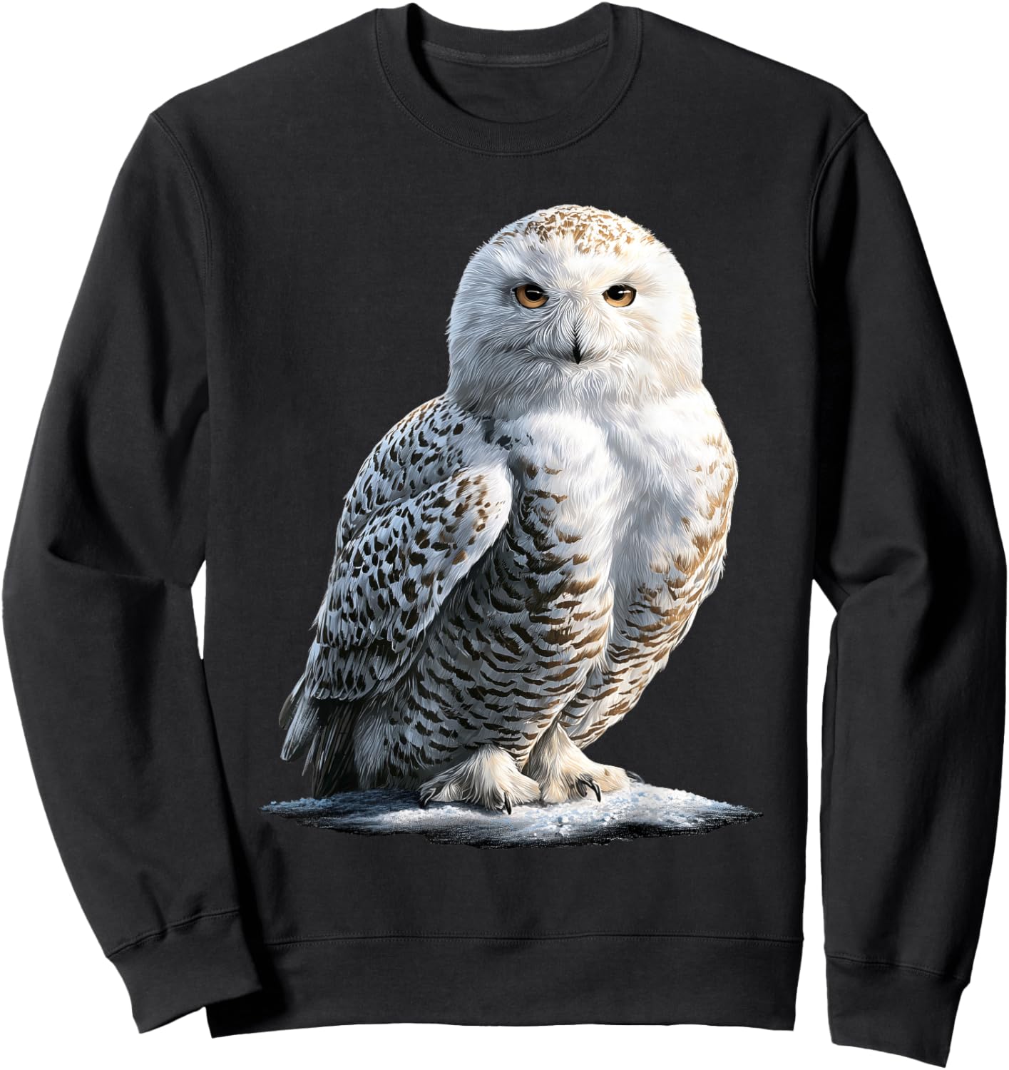Snowy Owl Barn Eagle Arctic Owl Cute White Polar Owls Sweatshirt - Sweatshirt | Black