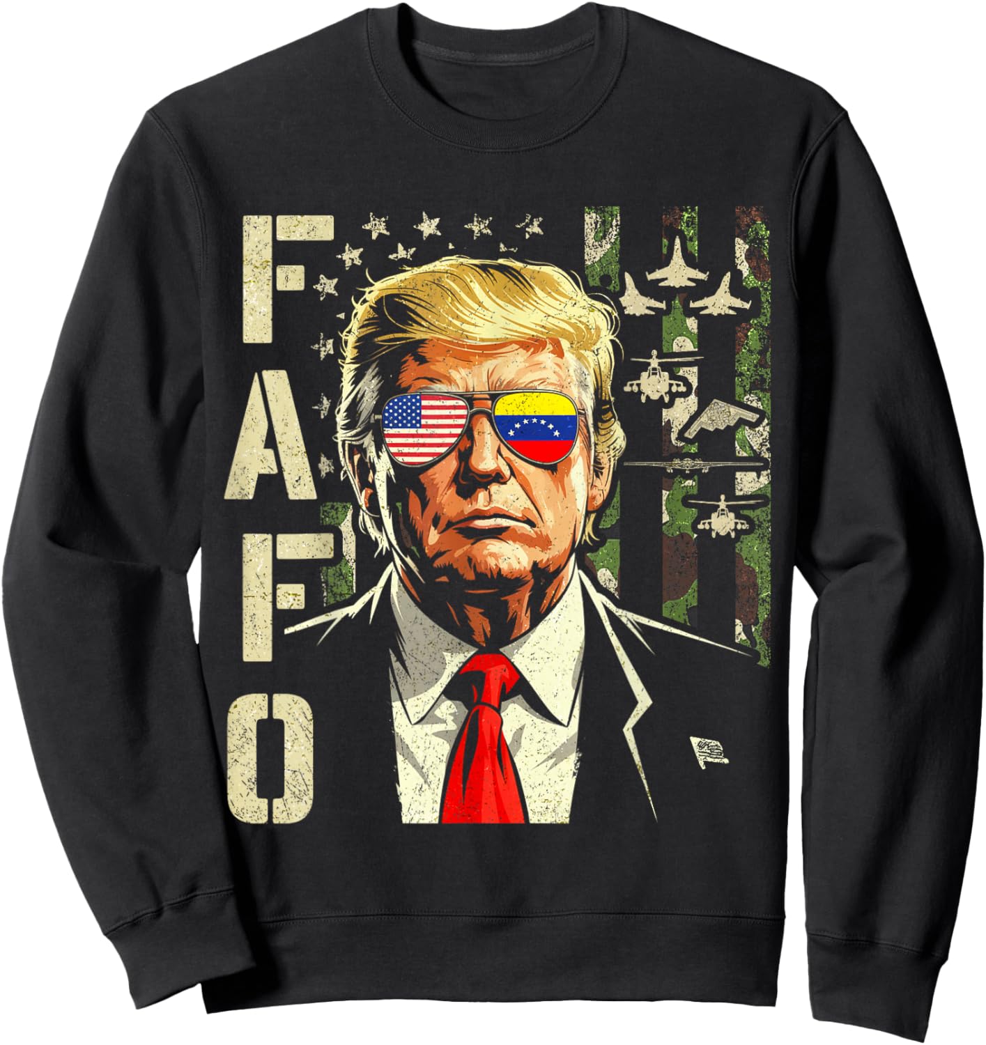 Funny Fafo Trump Fafo American USA Sweatshirt - Sweatshirt | Black