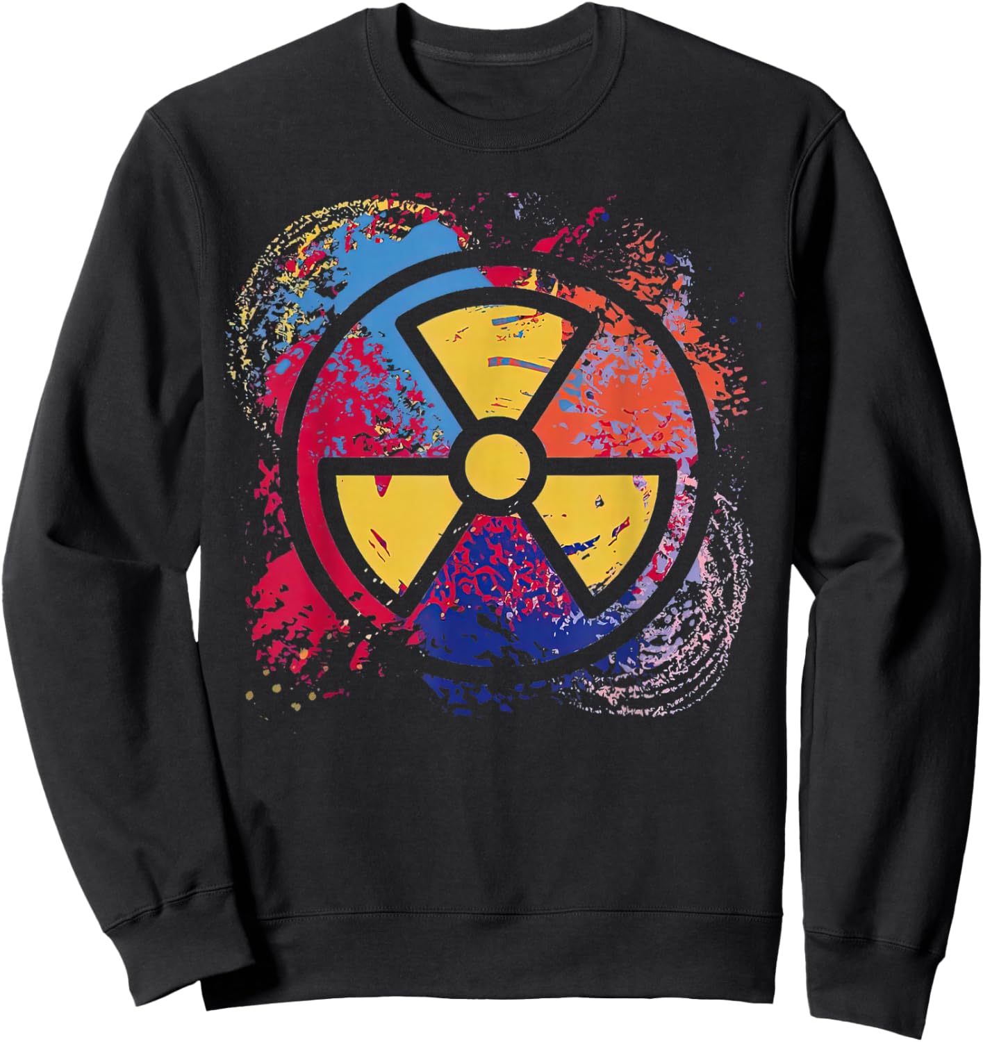 Nuclear Medicine Radiation Symbol Colorful Radiology Tech Sweatshirt - Sweatshirt | Black