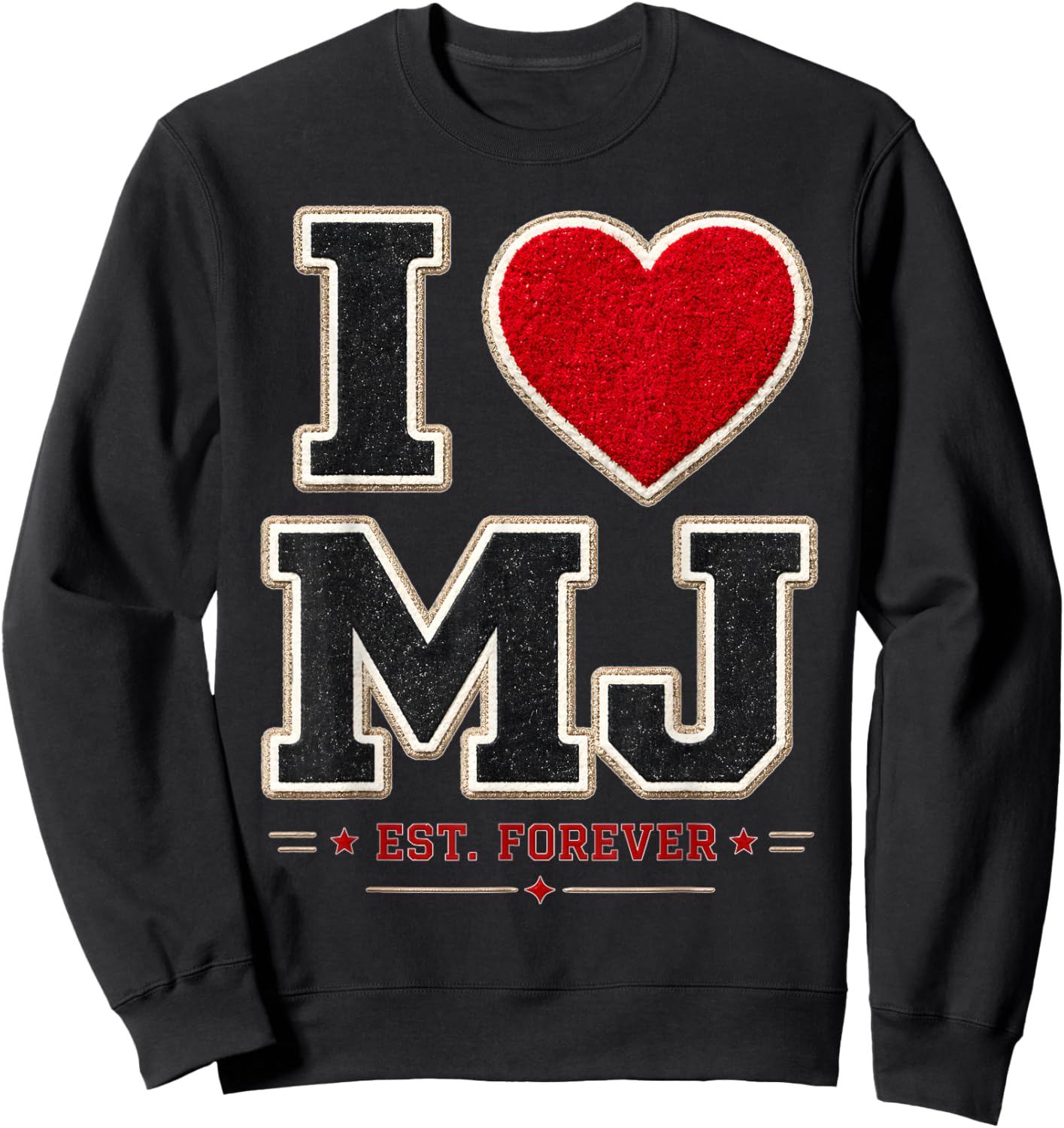 Shirt, I Heart MJ Sweatshirt - Sweatshirt | Black