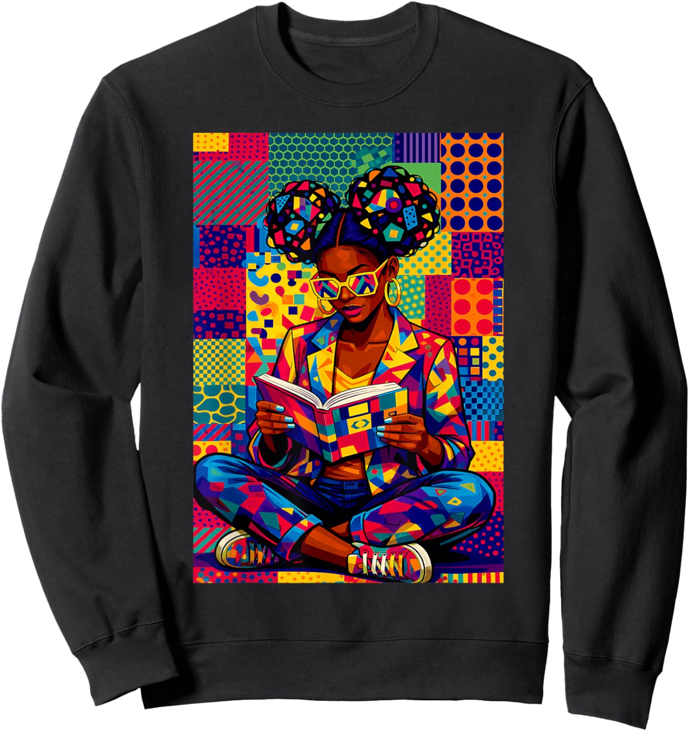 Black History Month Educated Black Women Girls Reading Book Sweatshirt - Sweatshirt | Black