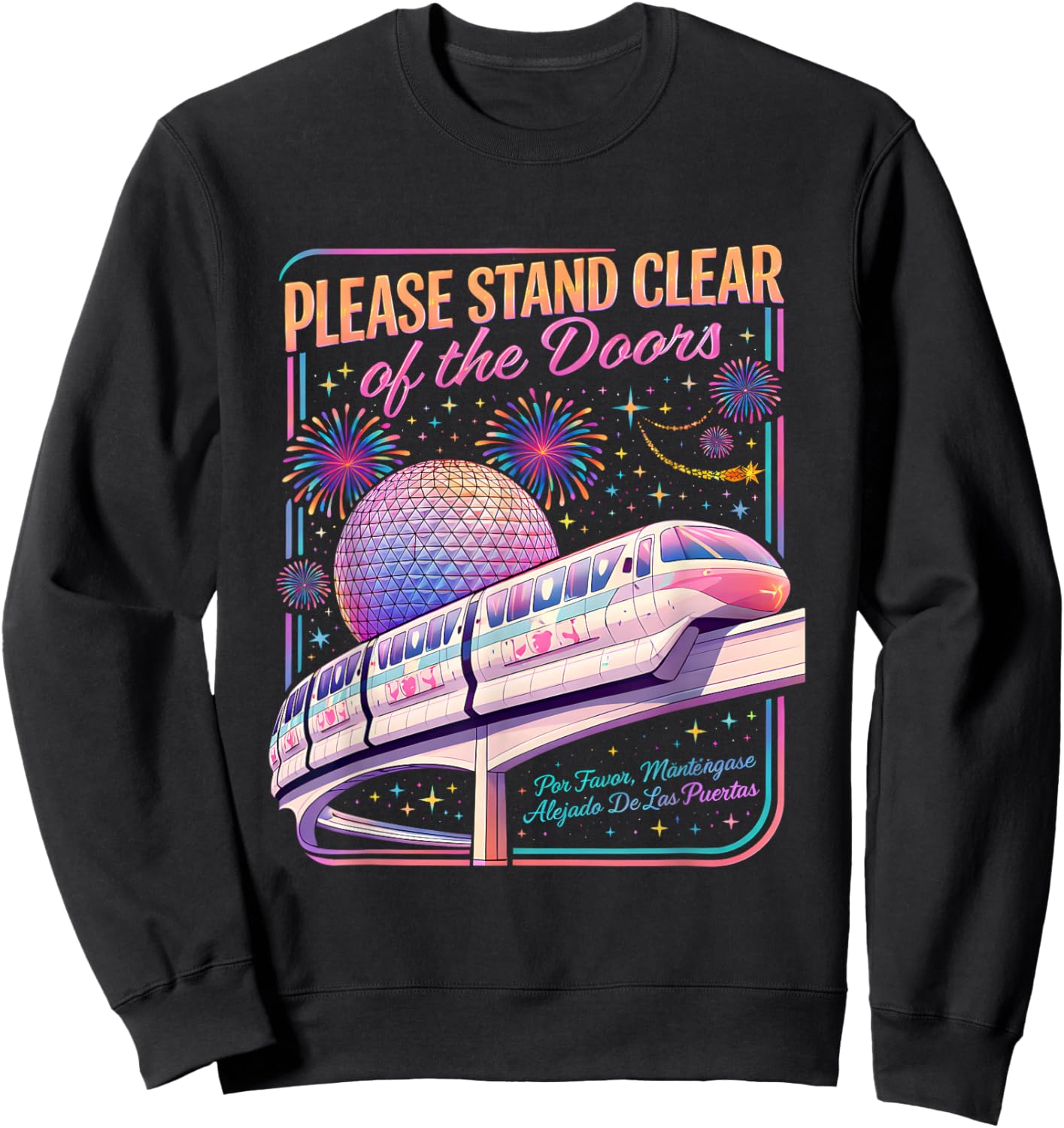 Please Stand Clear of The Doors Monorail Art Sweatshirt - Sweatshirt | Black