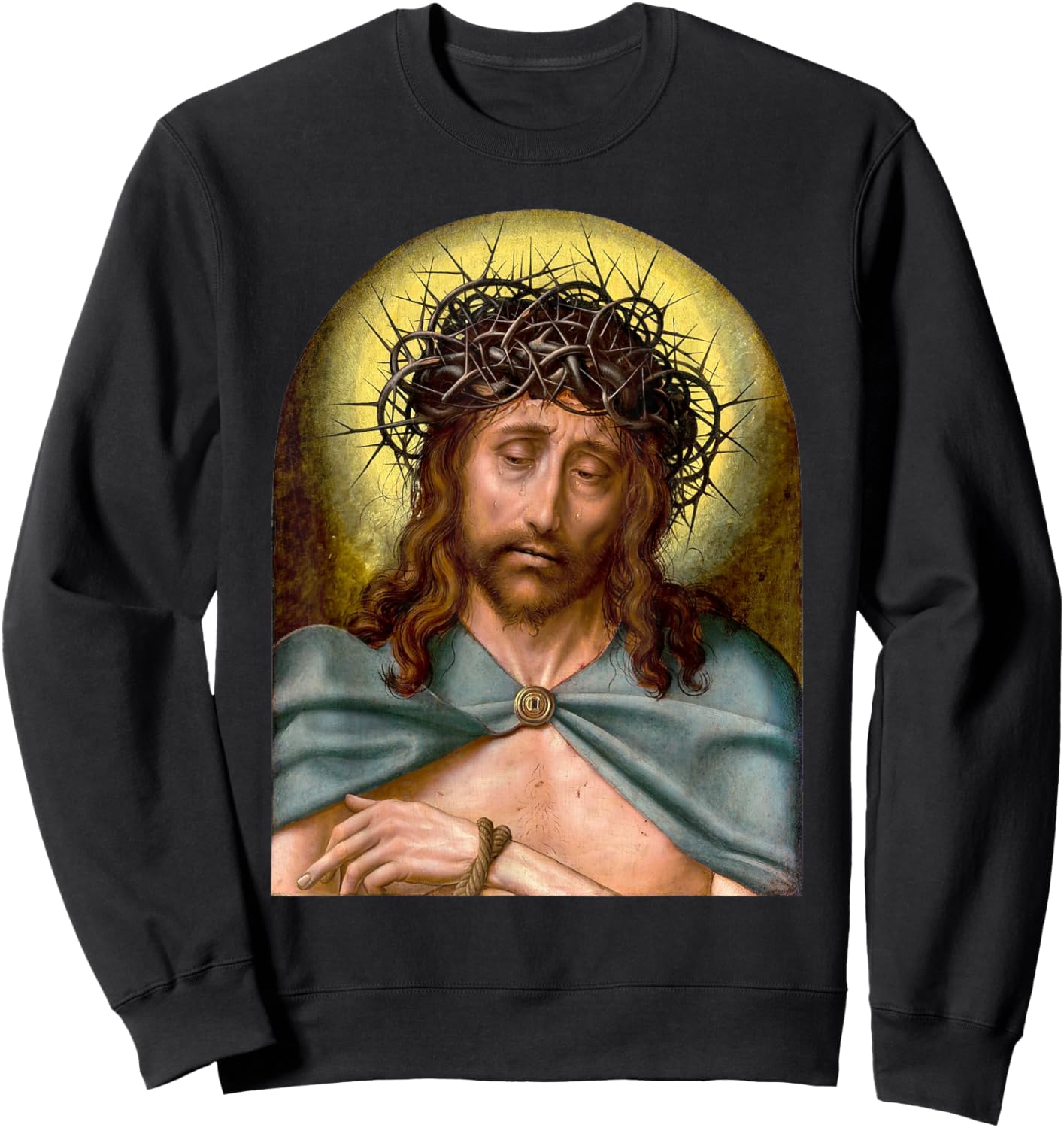 Jesus Christ as Man of Sorrows Painting Quentin Metsys 1500s Sweatshirt - Sweatshirt | Black