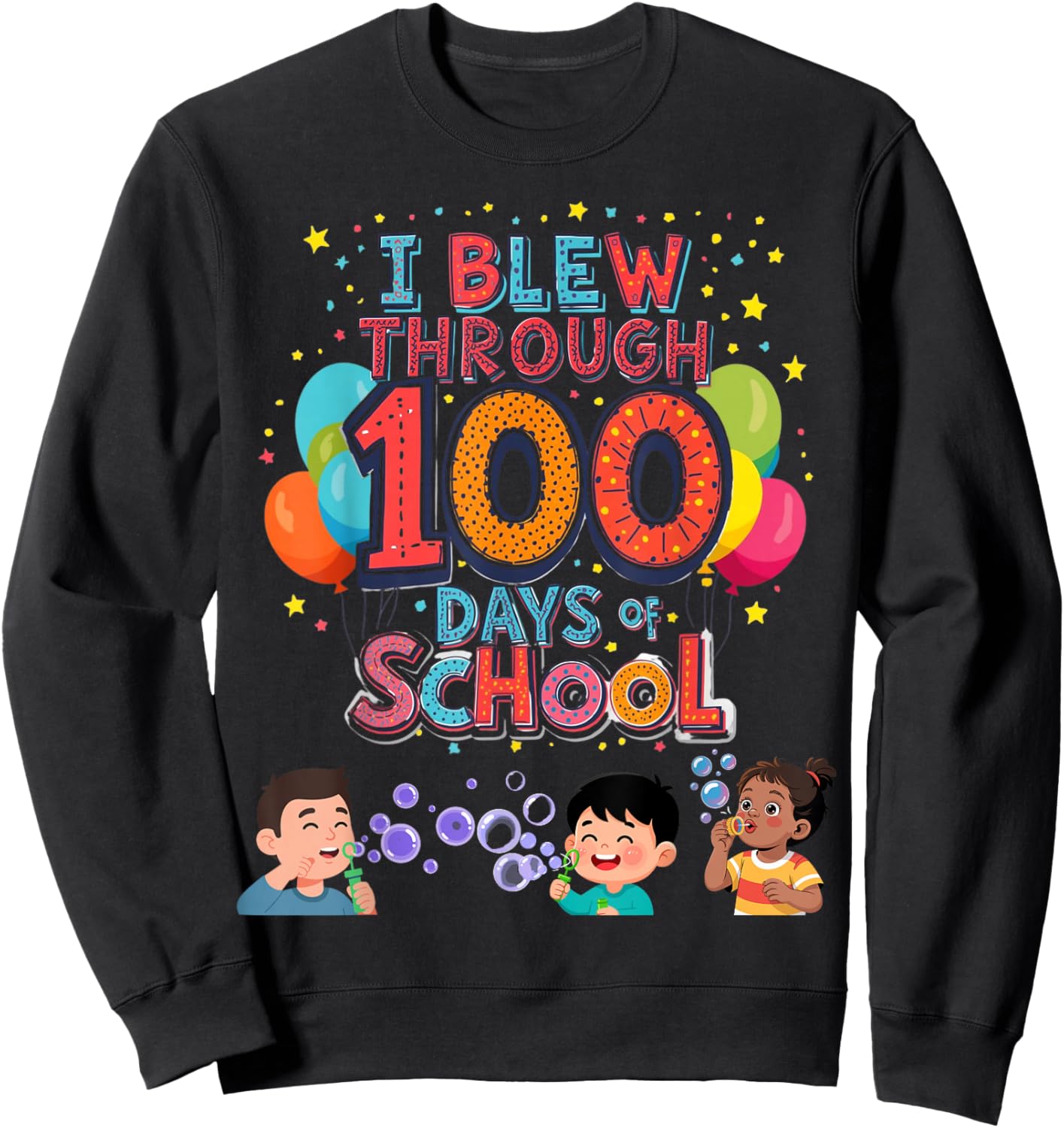 100th Day of School - Kids Sweatshirt - Sweatshirt | Black