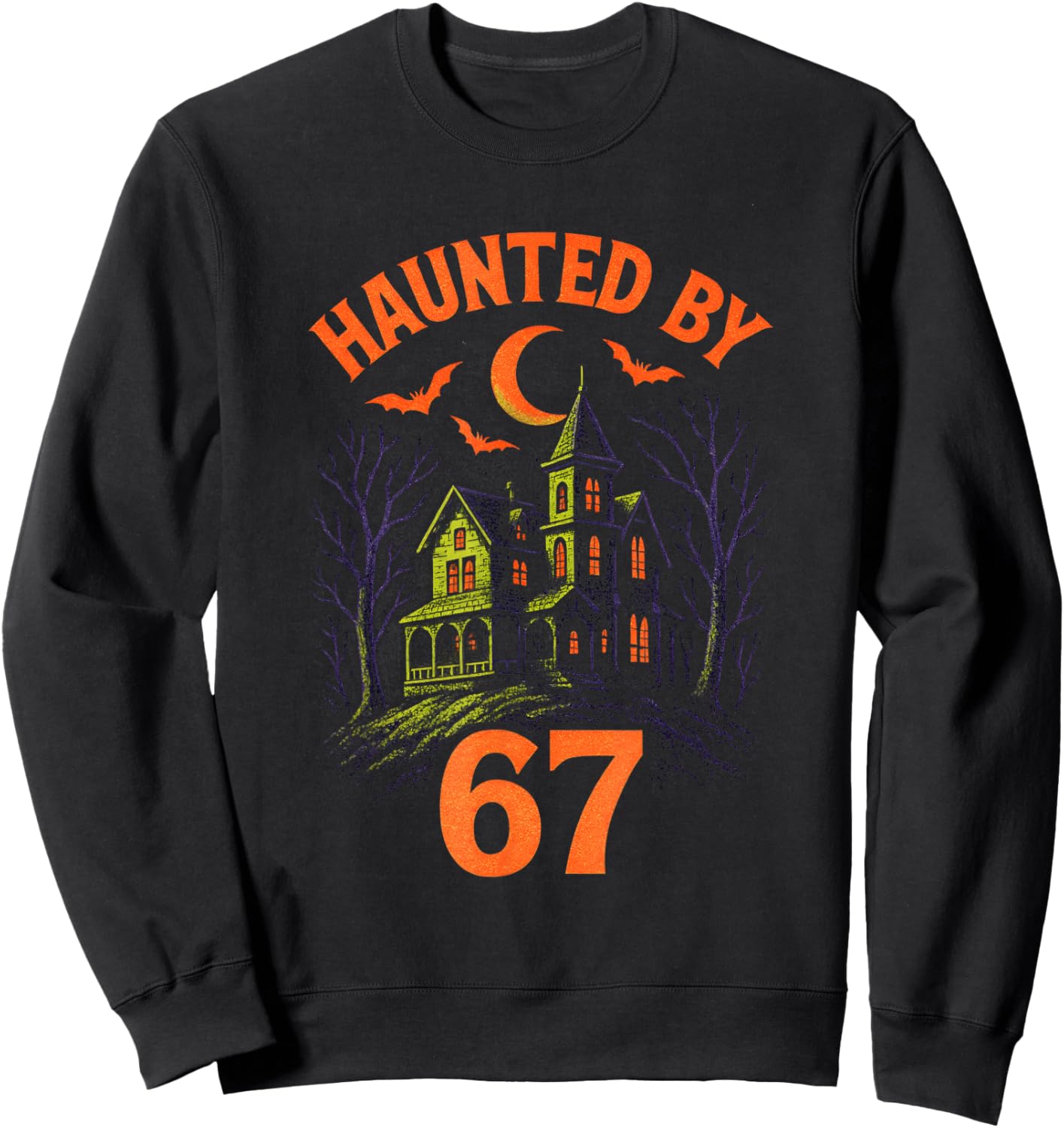 67 Halloween Costume Brainrot Teacher 6-7 Meme Six Seven Sweatshirt - Sweatshirt | Black