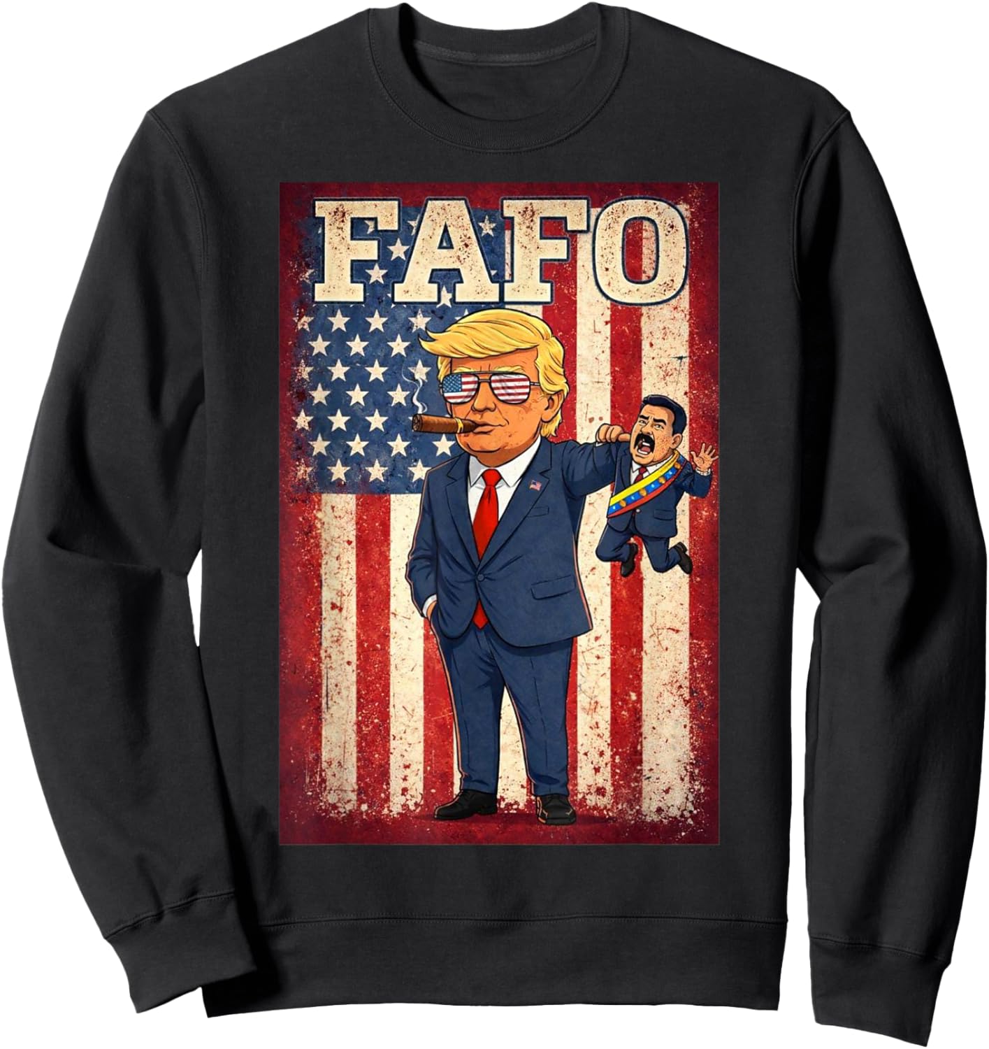 Funny Fafo Trump Fafo American USA Women Sweatshirt - Sweatshirt | Black