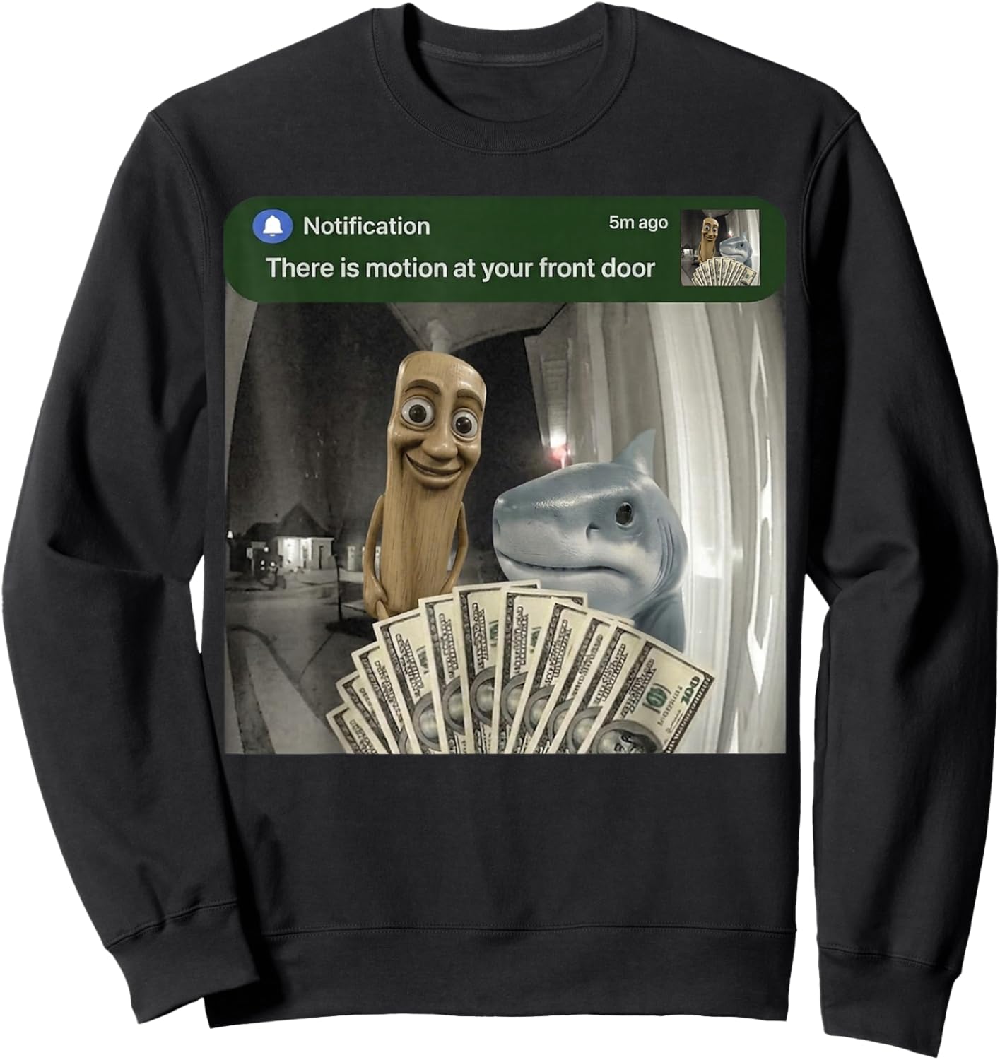 Tung Tung Tung Sahur Tralalero Tralala Meme Brainrot Gifts Sweatshirt - Sweatshirt | Black