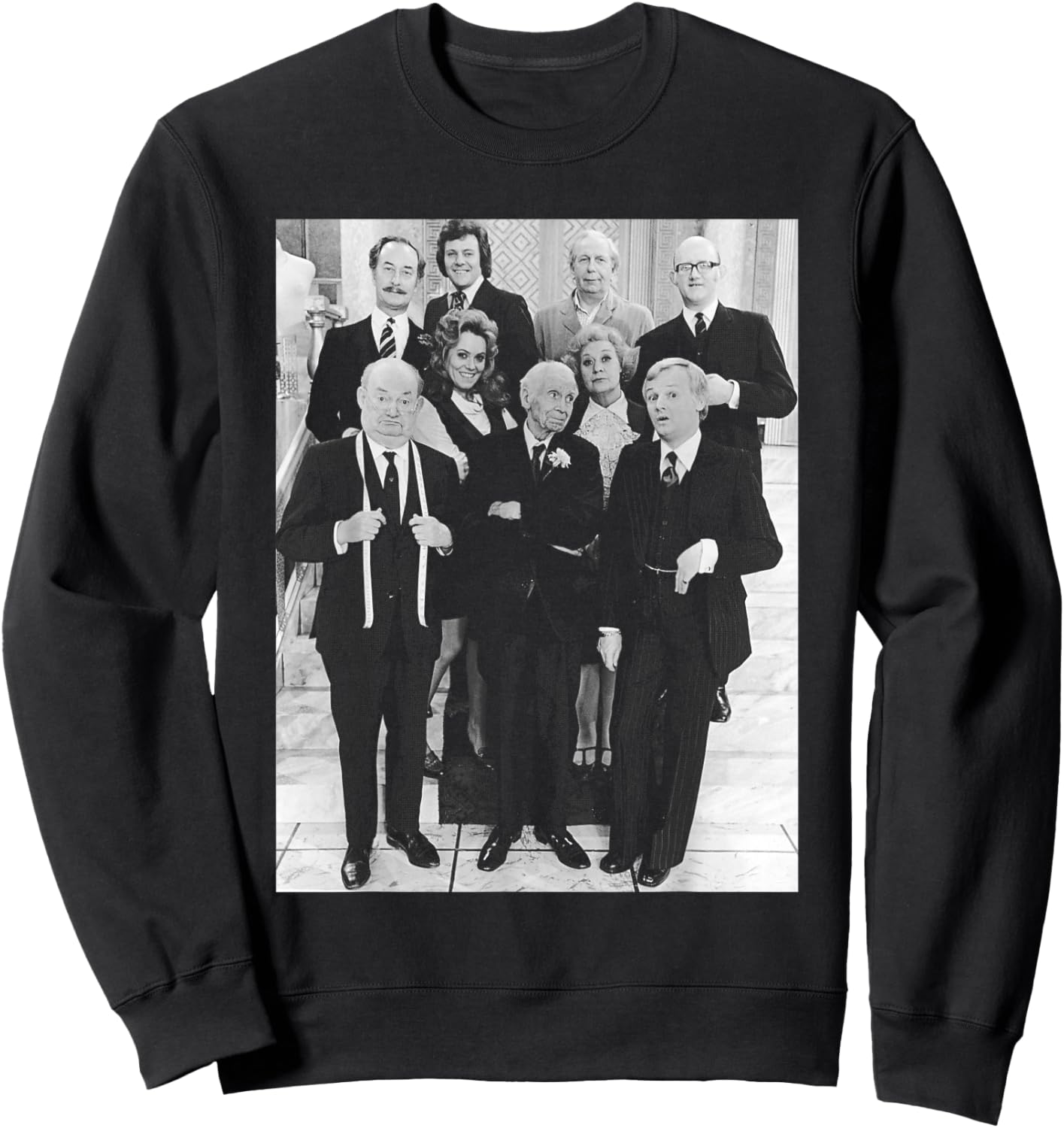 are You Being Served Cast Comedy Show 1976 Sweatshirt - Sweatshirt | Black