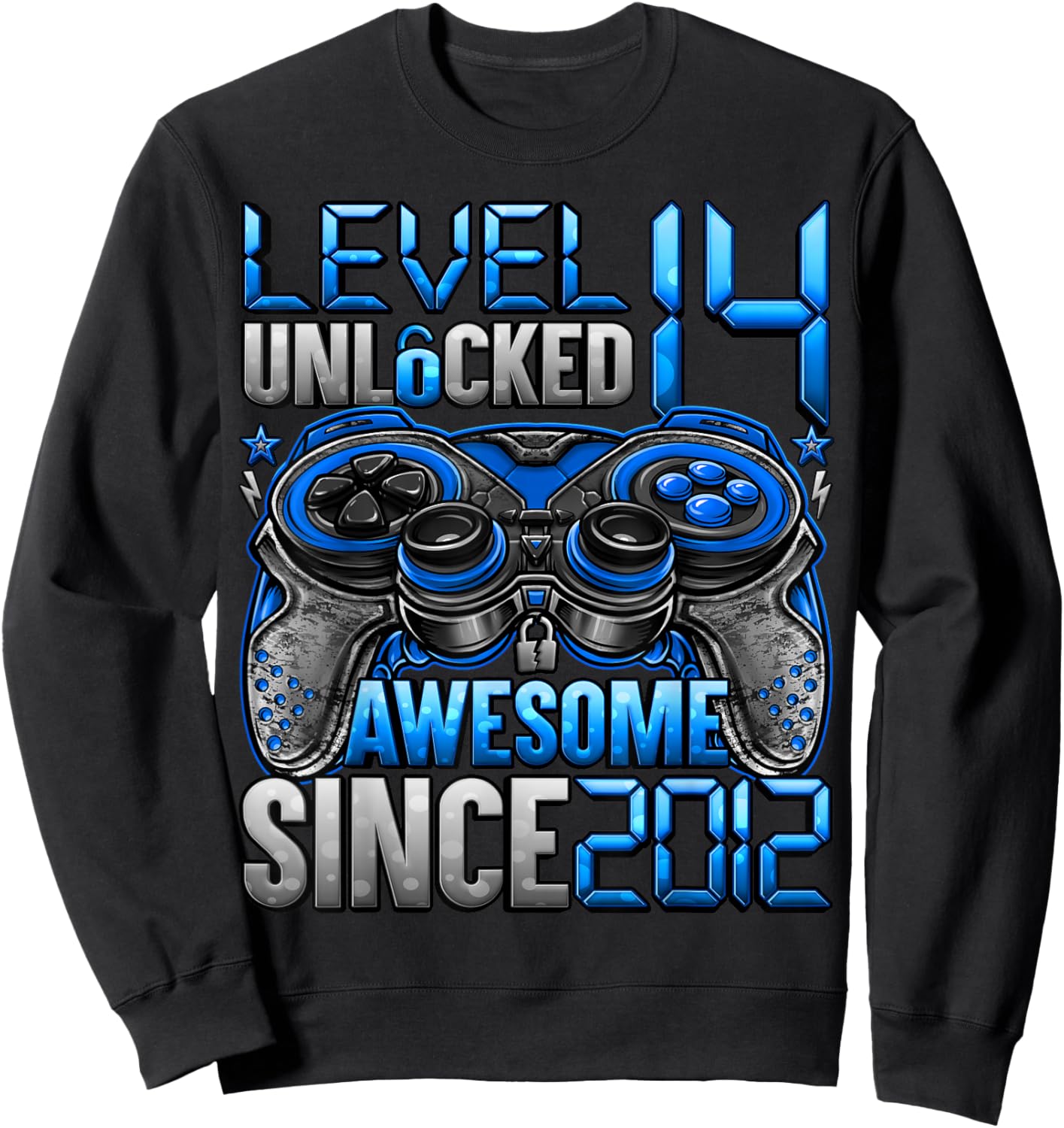 Level 14 Unlocked 14 Year Old Gifts Boys 14th Birthday Boy Sweatshirt - Sweatshirt | Black