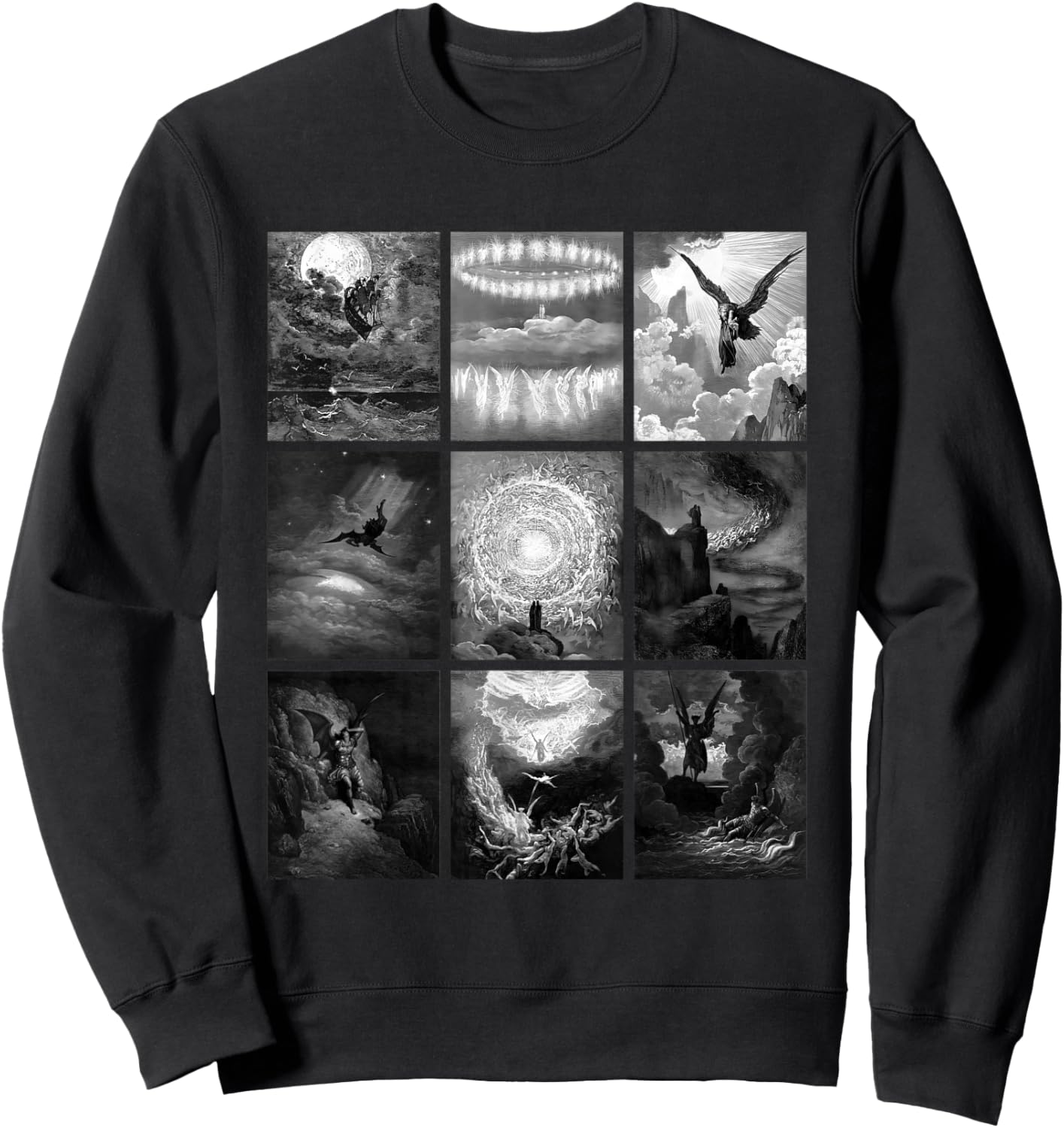 Gustave Dore Famous Illustrations Retro Vintage Classic Art Sweatshirt - Sweatshirt | Black