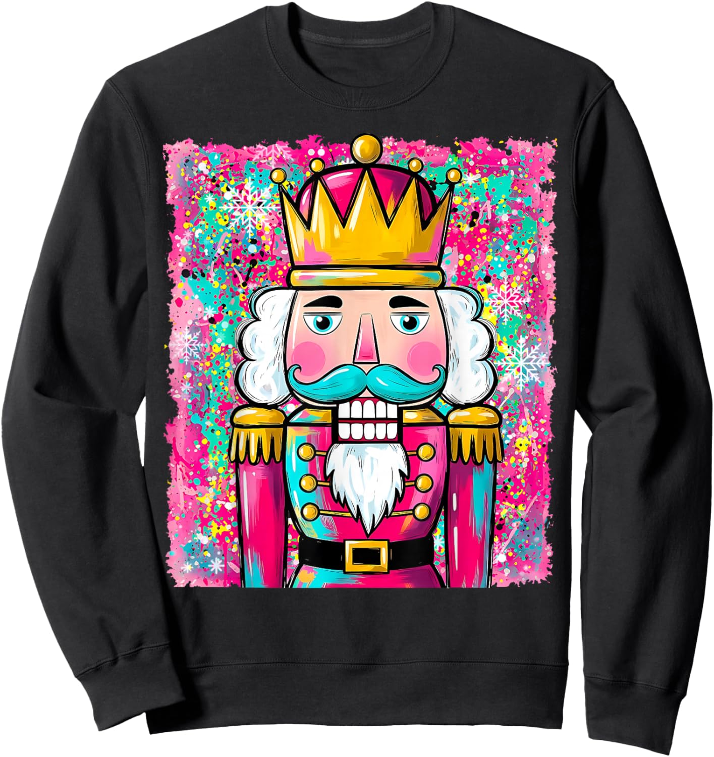 Vintage Funny Nutcracker Christmas Holiday Merry Xmas Family Sweatshirt - Sweatshirt | Black