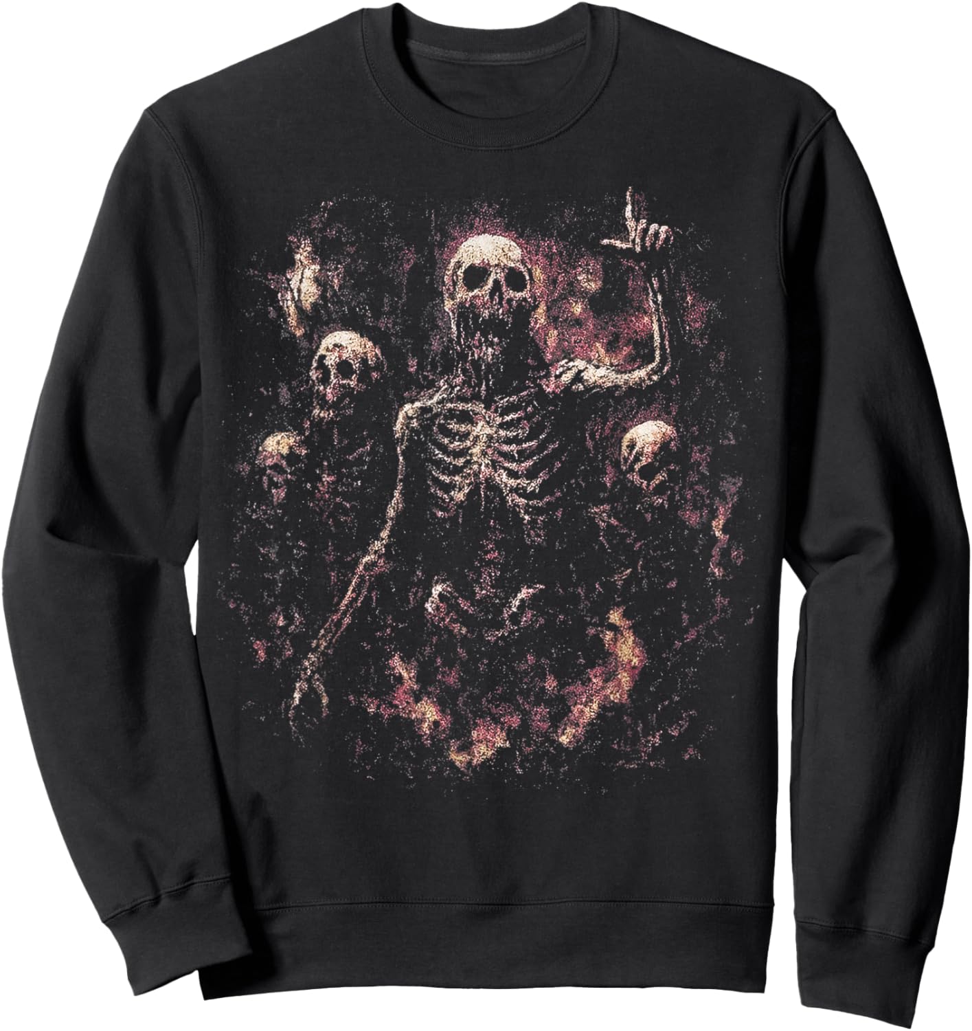 Zombie Skeleton Undead Gothic Horror Grave Alternative Goth Sweatshirt - Sweatshirt | Black
