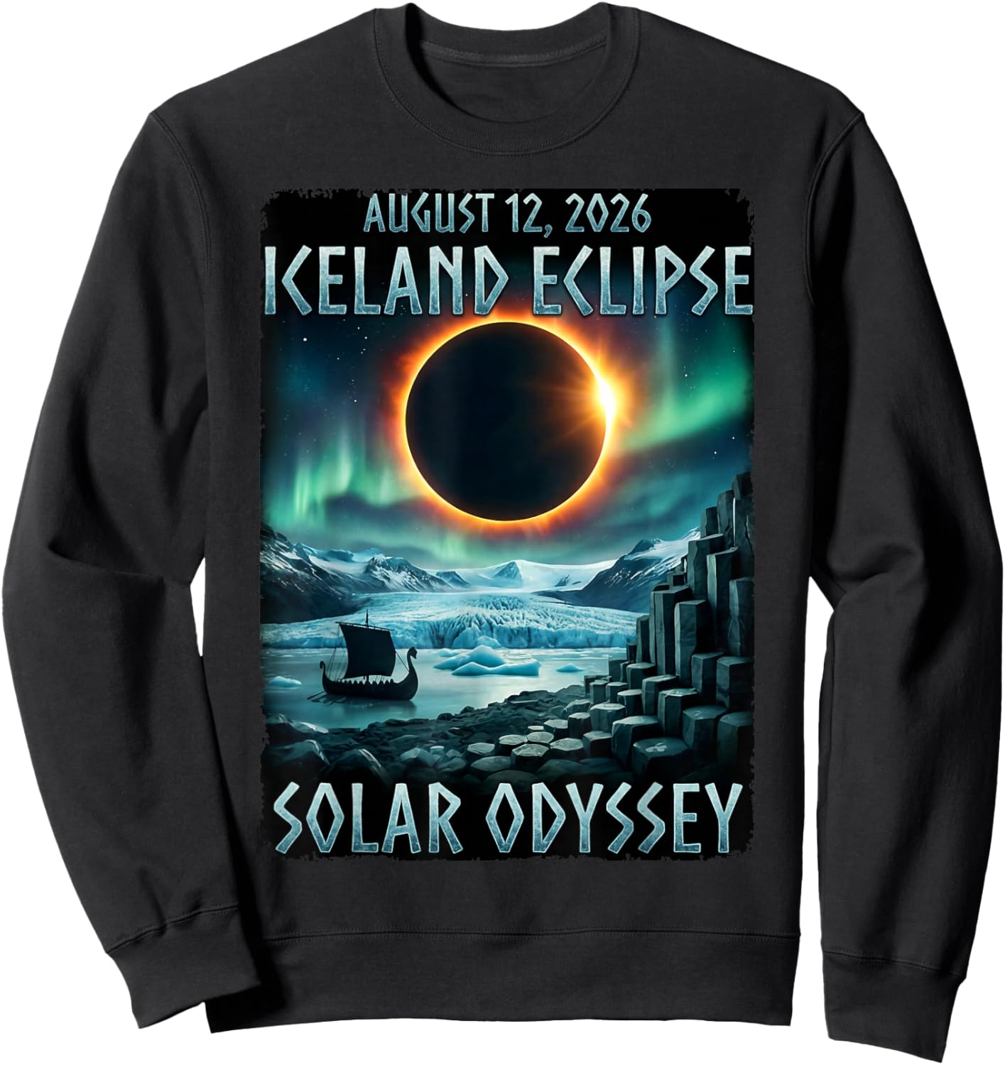 Total Solar Eclipse 2026 Iceland - Totality Chaser Science Sweatshirt - Sweatshirt | Black
