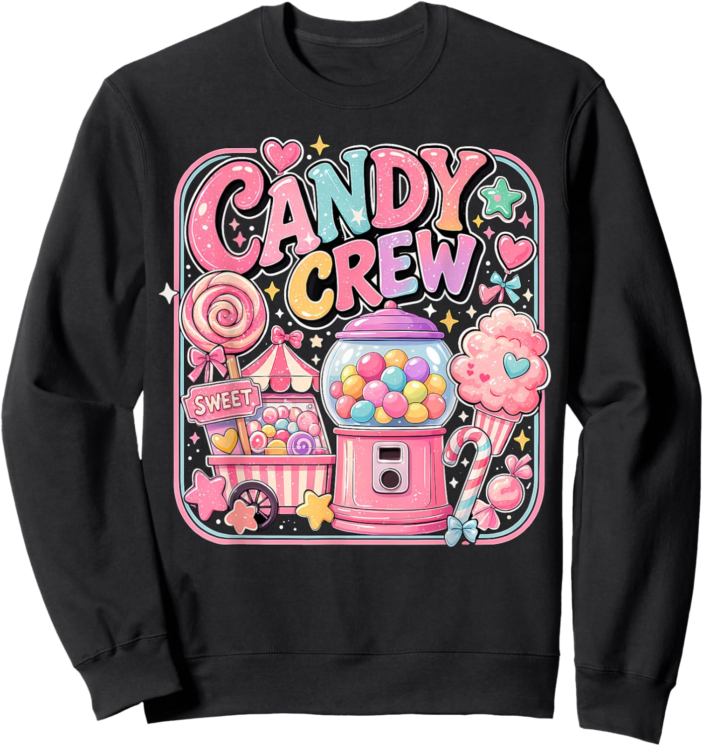 Candy Crew Candy Costume Women Candy Land Kids Sweetie Sweatshirt - Sweatshirt | Black