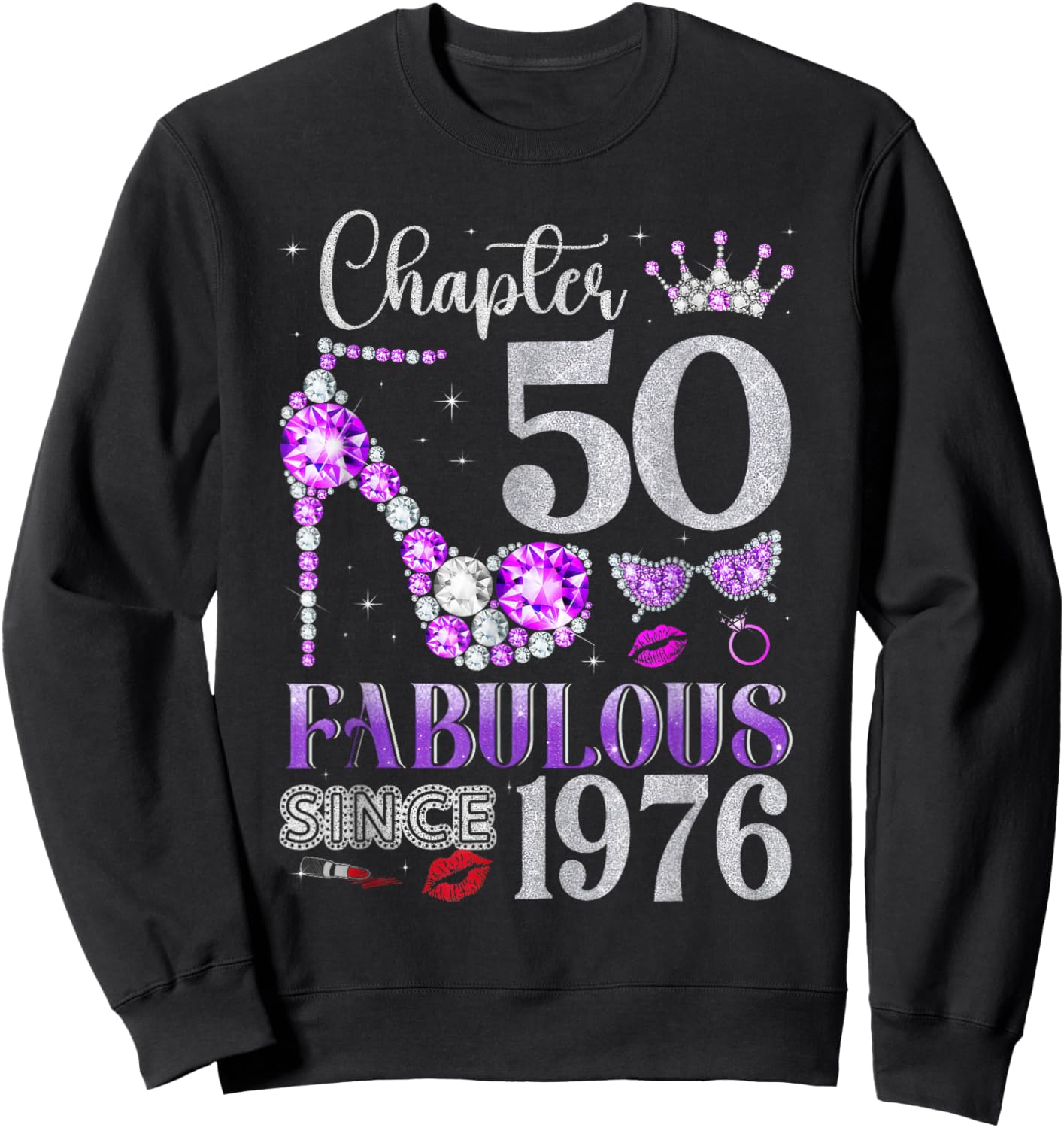 50th Birthday Women Sweatshirt - Sweatshirt | Black