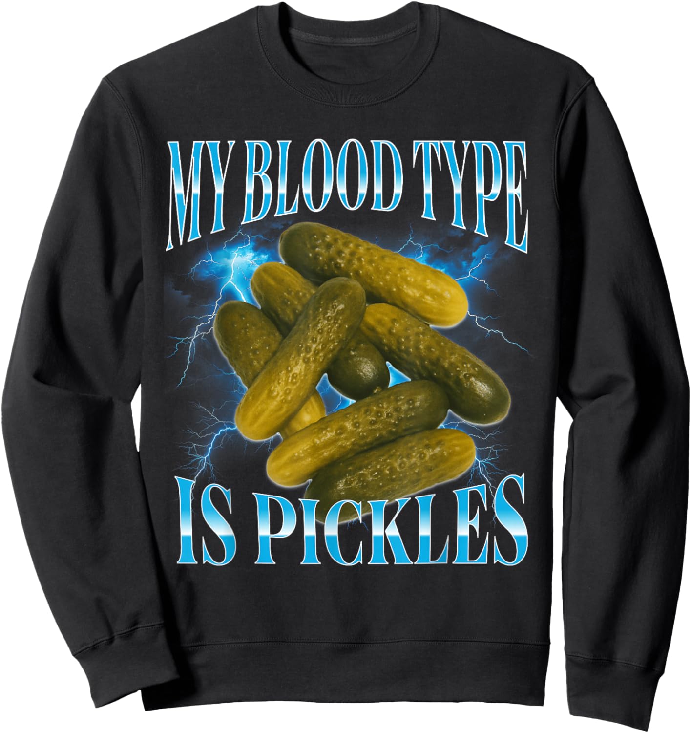 Funny Cringe Pickles Pickle Lover Sweatshirt - Sweatshirt | Black