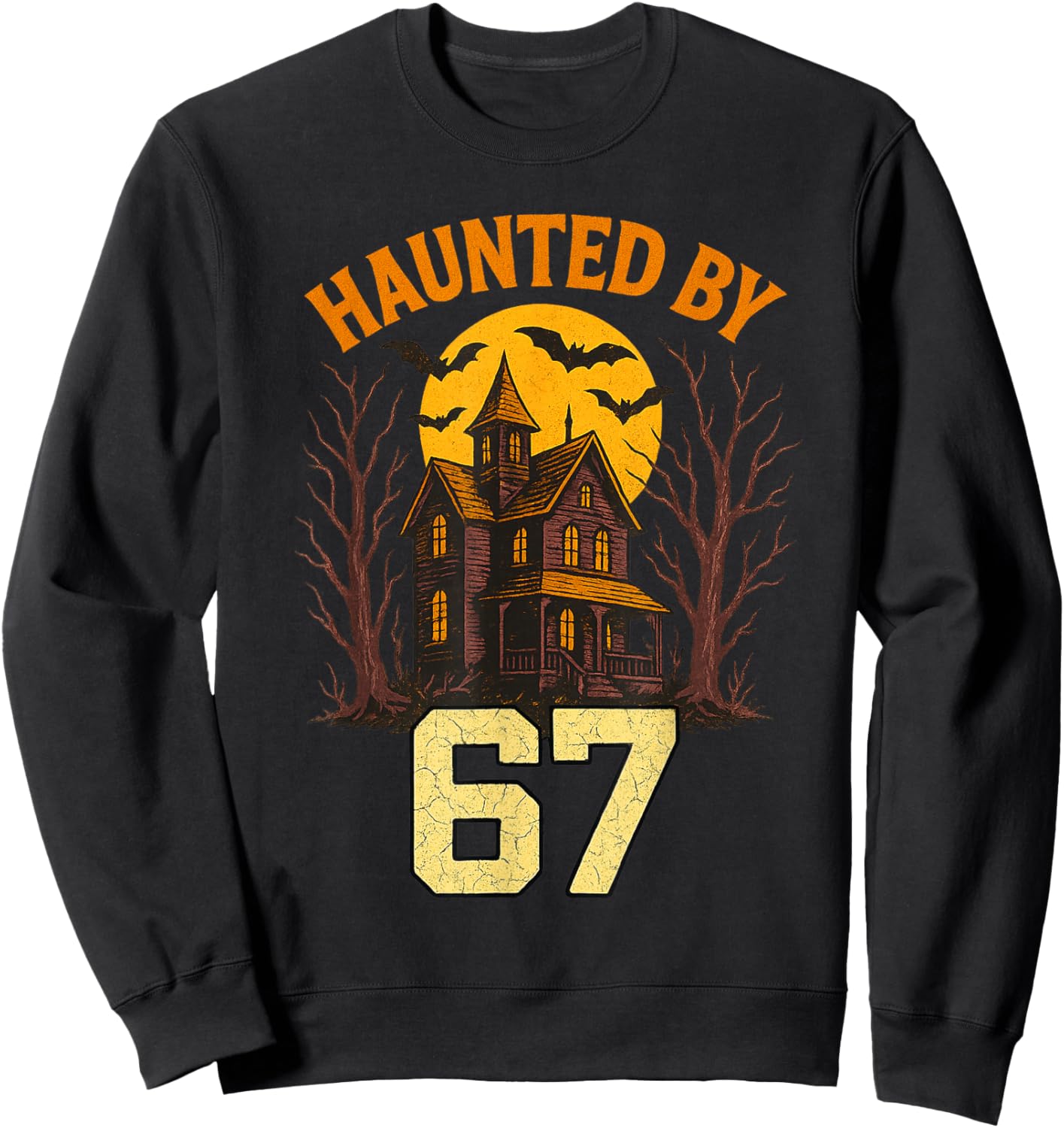 67 Meme Trendy Halloween Funny Six Seven Gen Alpha Teen Boys Sweatshirt - Sweatshirt | Black