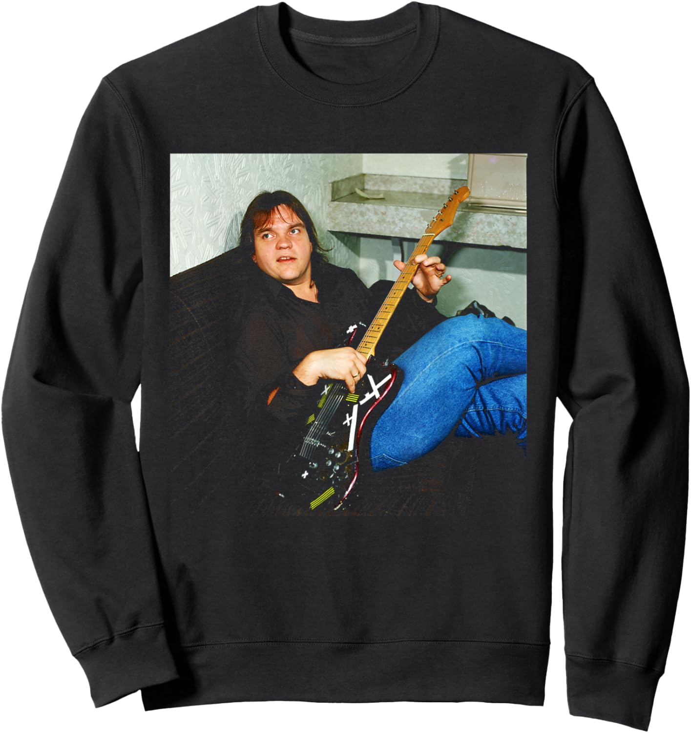Bat Out of Hell Singer Meat Loaf Bad for Good Tour 1985 Sweatshirt - Sweatshirt | Black