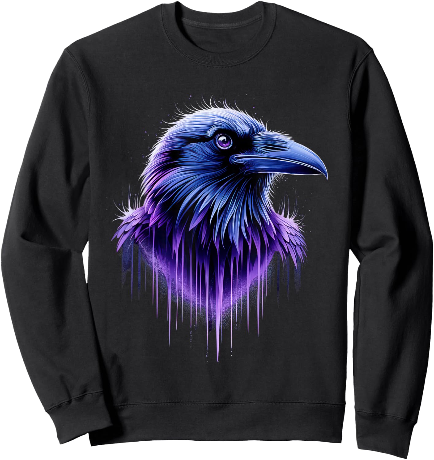 Raven Men Women Purple Animal School Sport Fan Sweatshirt - Sweatshirt | Black