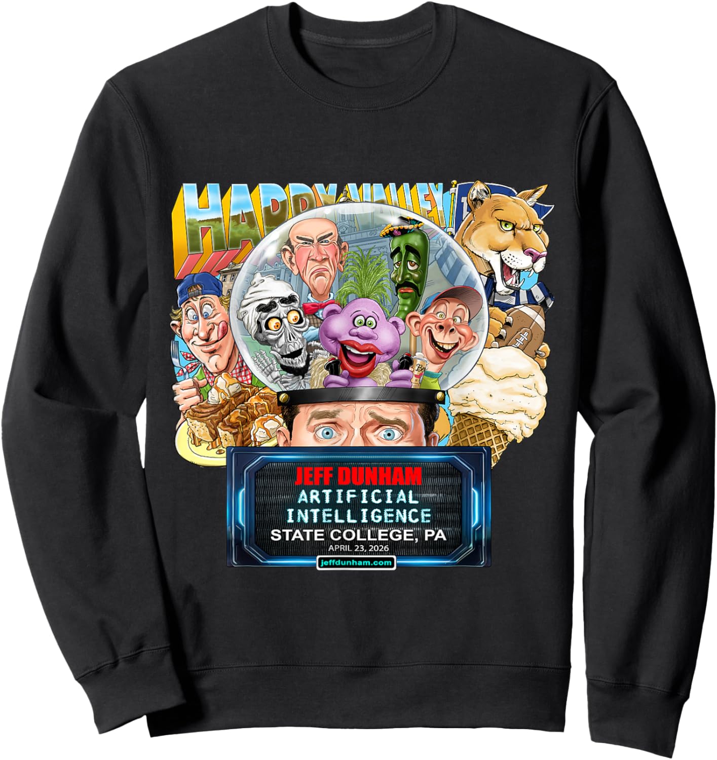 Jeff Dunham State College, PA (2026) Sweatshirt - Sweatshirt | Black