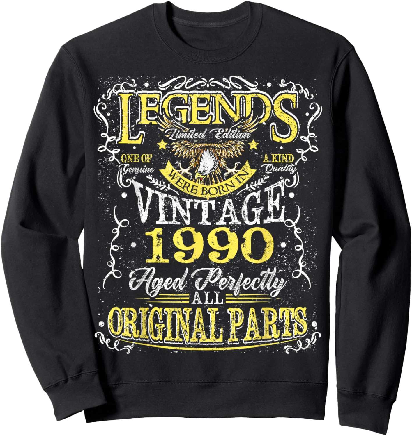 36th Birthday Gift Legend Born in 1990 36 for Years Old Sweatshirt - Sweatshirt | Black