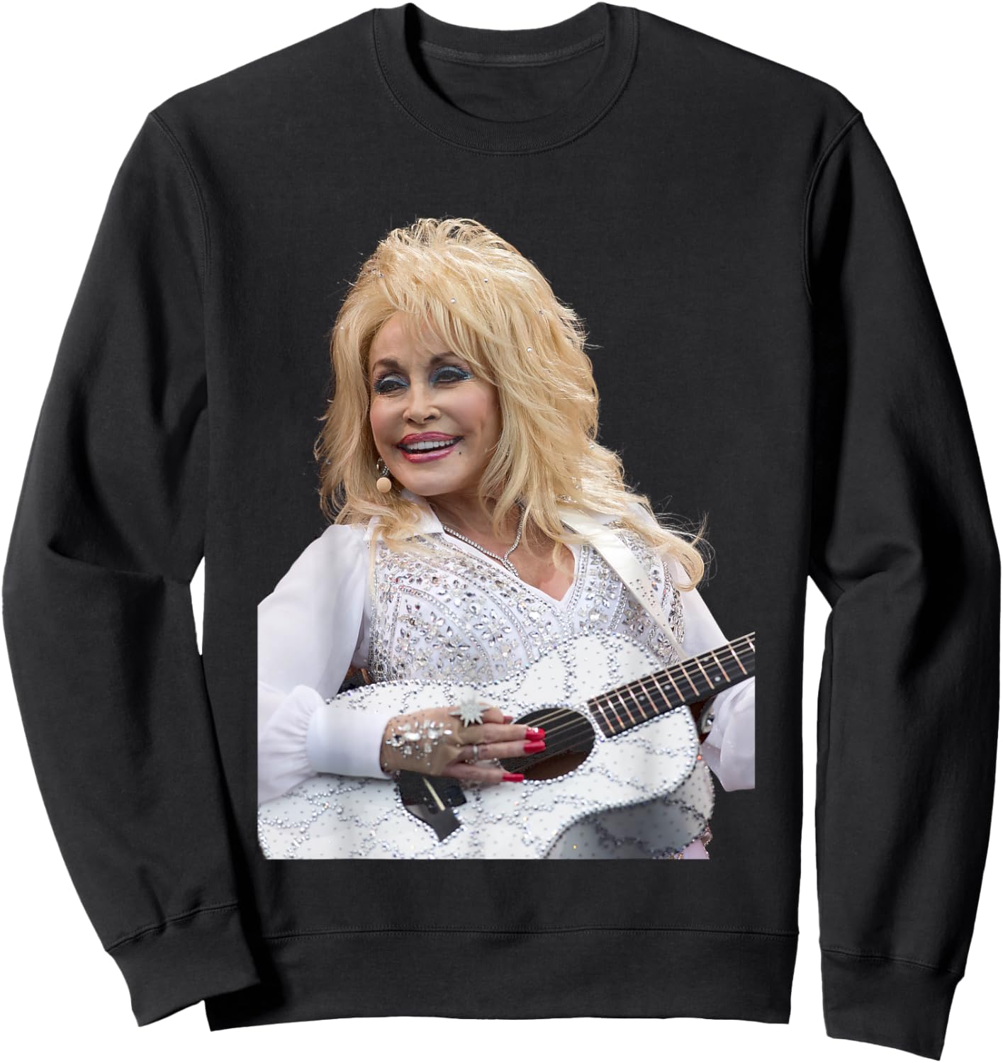 Dolly Parton American Singer Live with Guitar 2014 Sweatshirt - Sweatshirt | Black