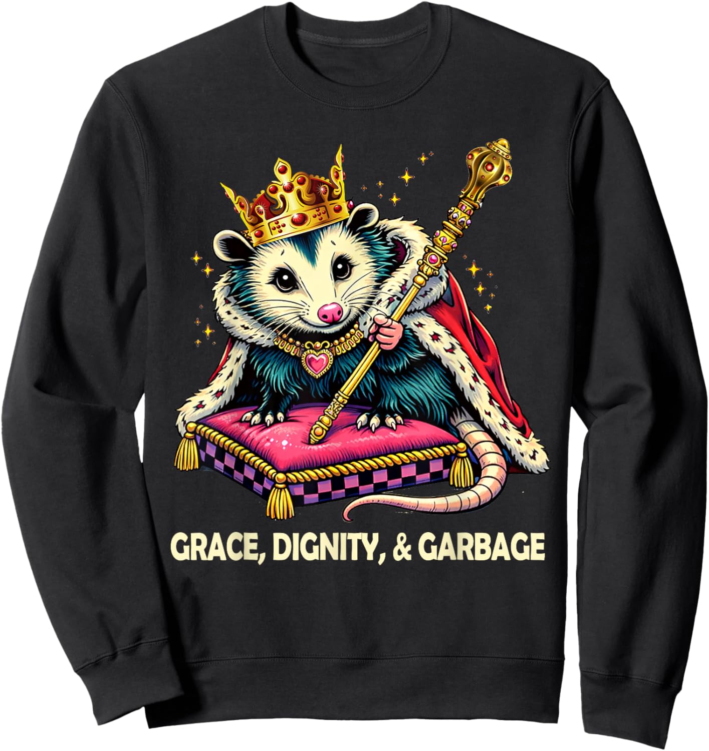 Opossum Lover Possum King Weird Grace A Dignity & Garbage Sweatshirt - Sweatshirt | Black