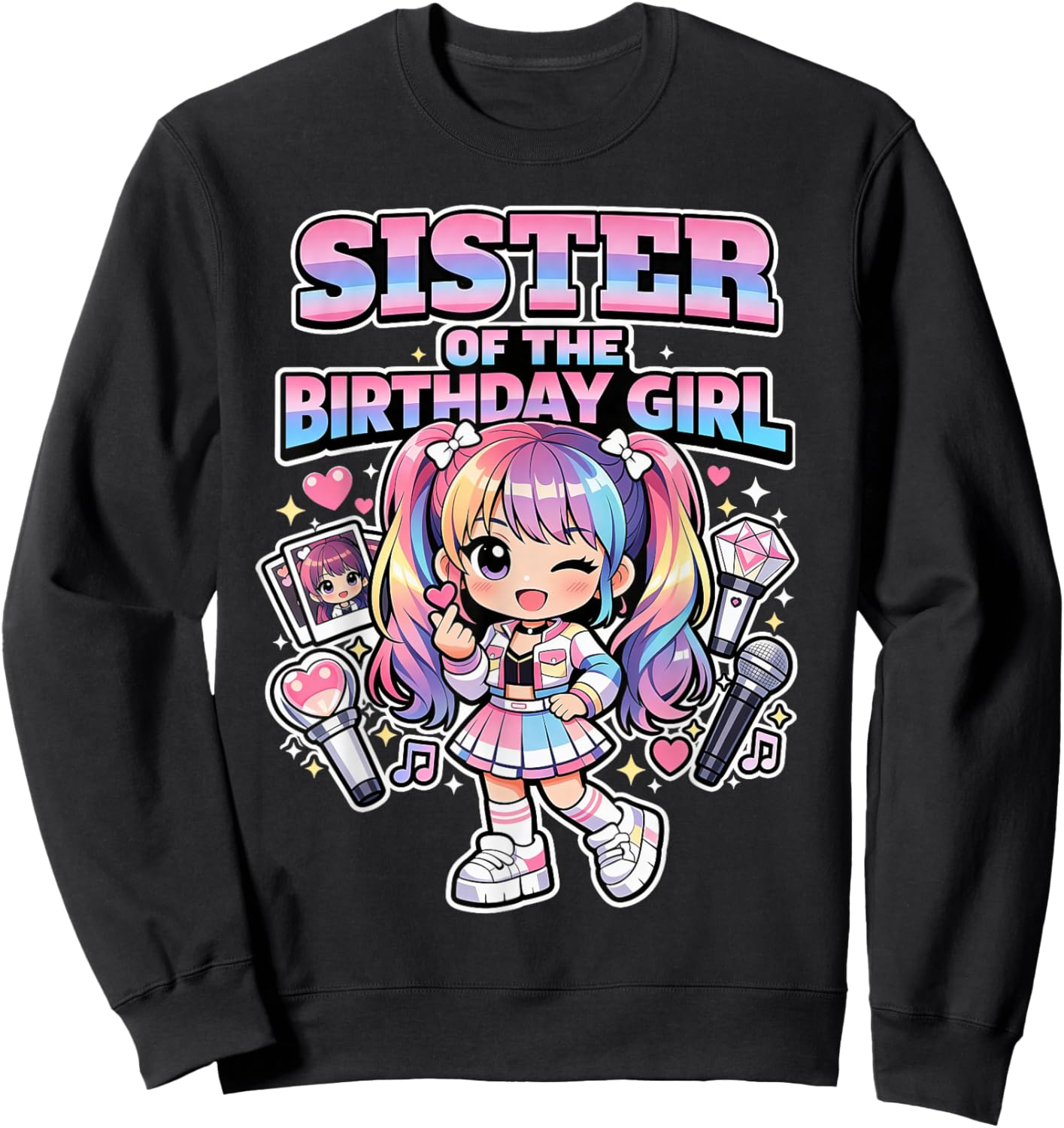 Sister of Birthday Girl Korean Popular Music K-pop Lovers Sweatshirt - Sweatshirt | Black