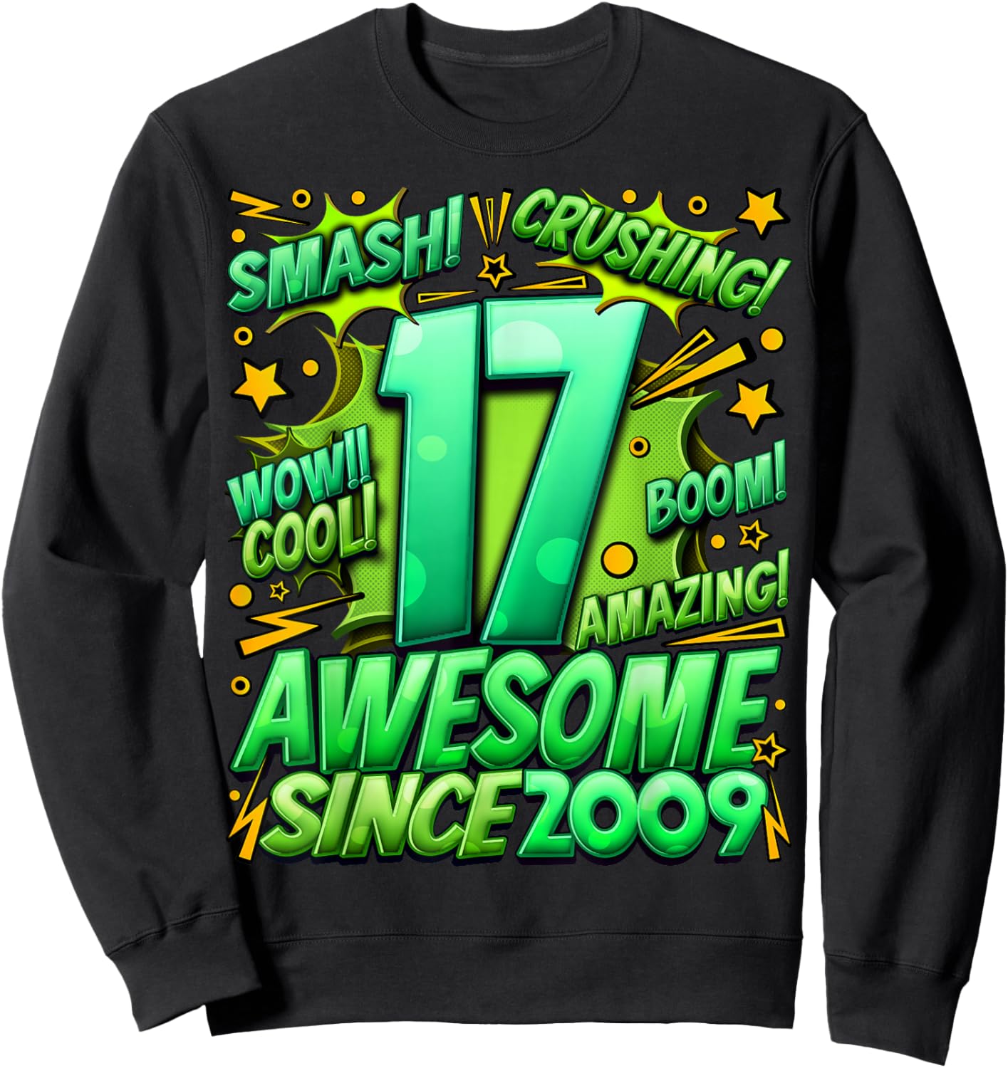 17 Year Old Gifts for Boys 17th Birthday Boy 17 Year Old Boy Sweatshirt - Sweatshirt | Black