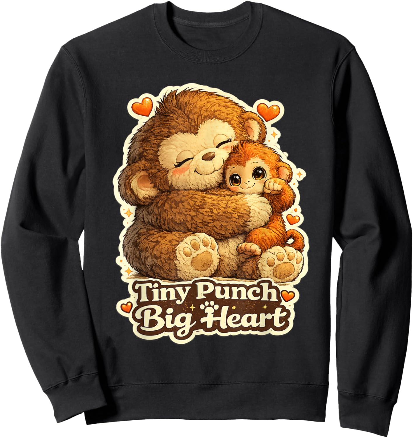 Cute But Punchy Monkey Sweatshirt - Sweatshirt | Black