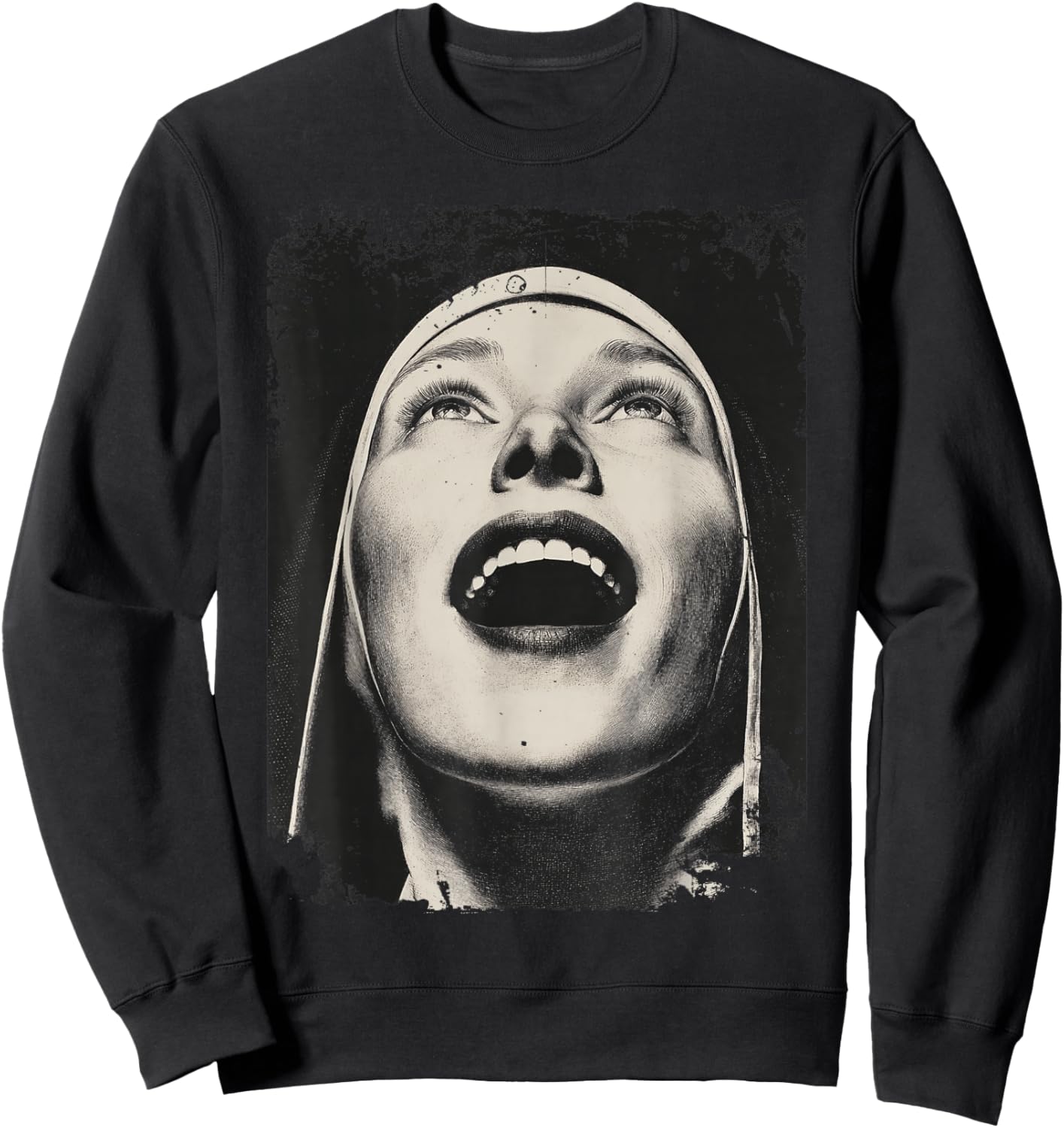 Gothic Nun Dark Demon Occult Horror Sweatshirt - Sweatshirt | Black
