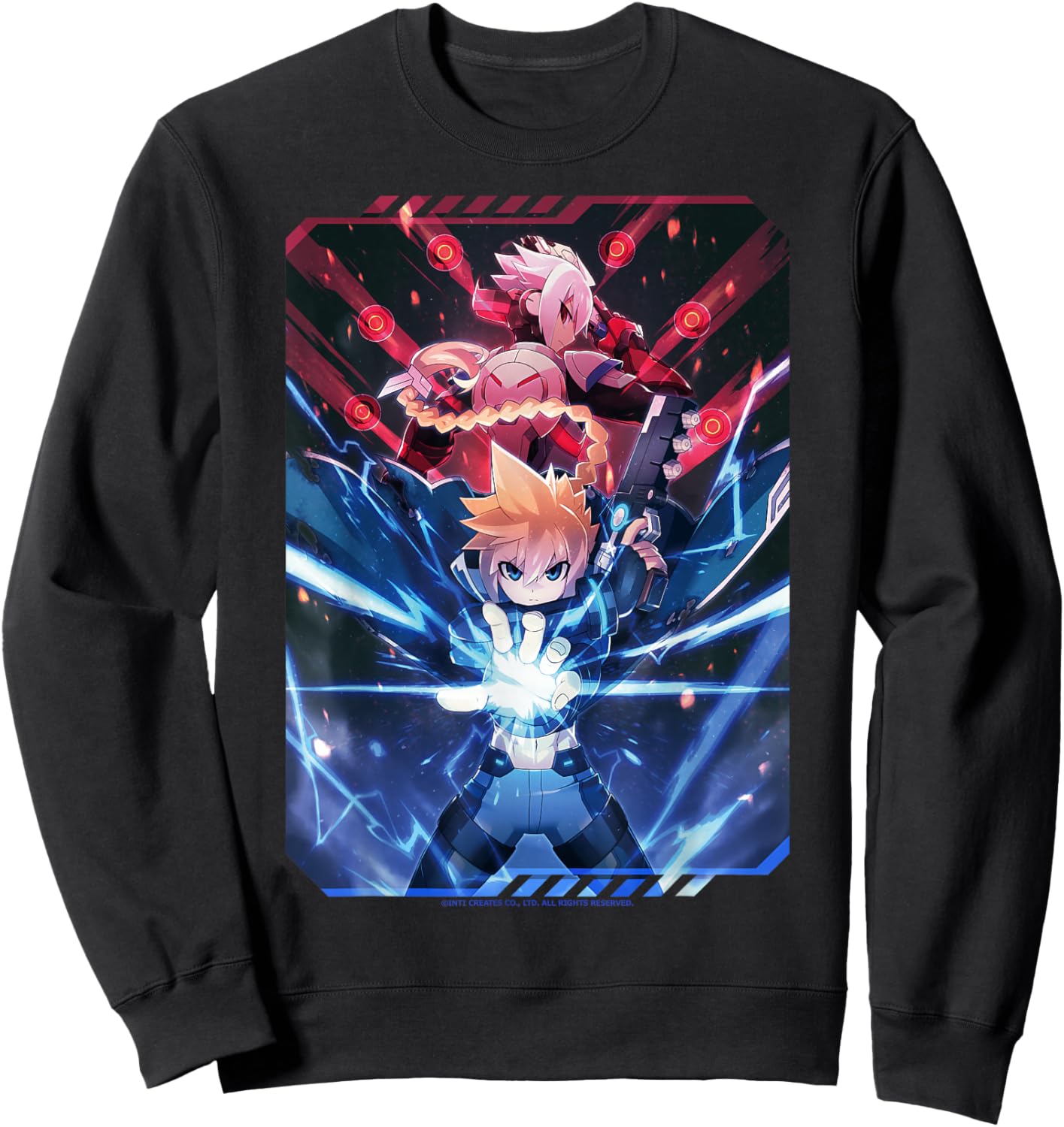 Azure Striker Gunvolt Limited Edition Illustration Sweatshirt - Sweatshirt | Black