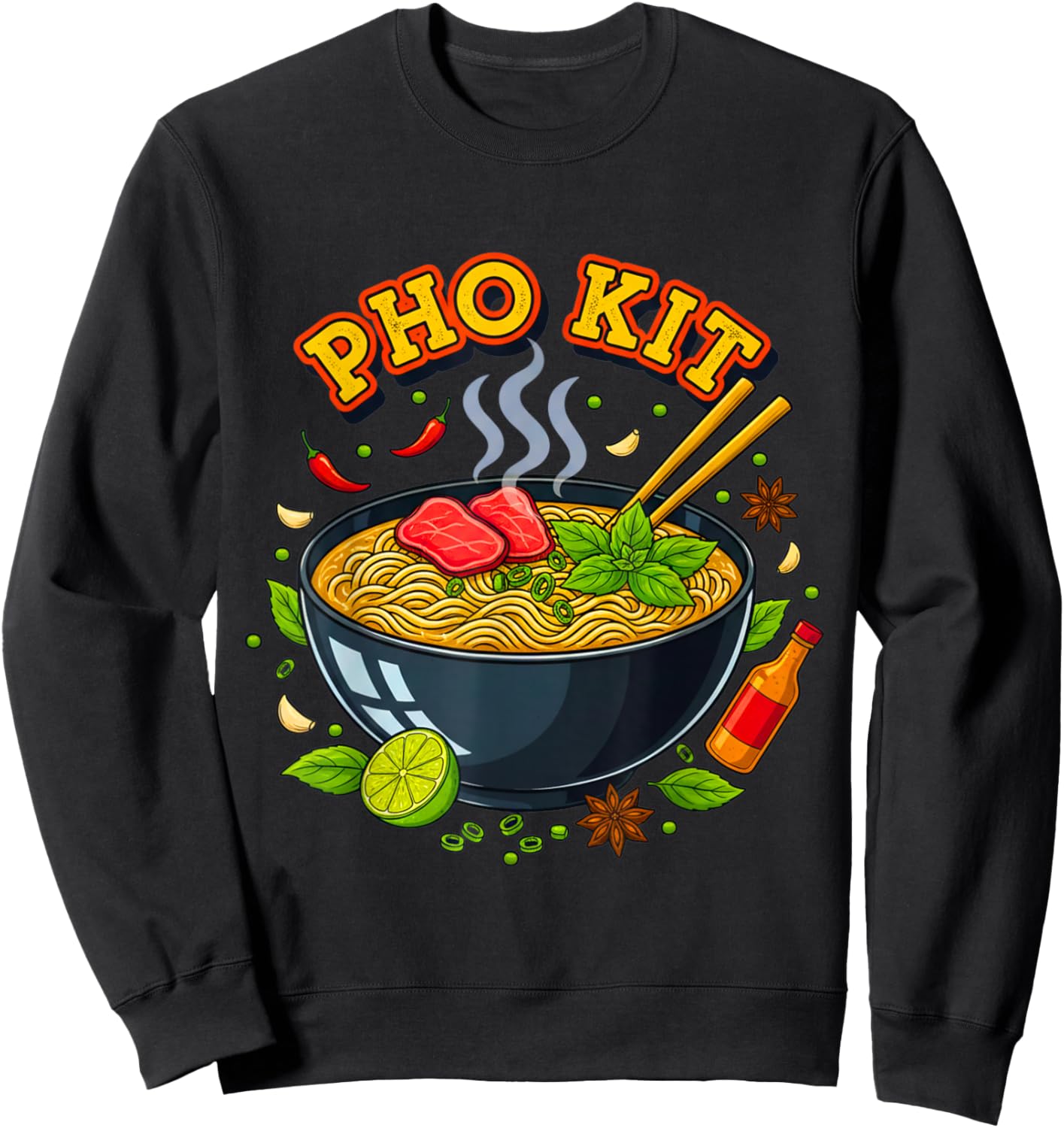 Pho Kit Mariners Official Men Boy Girl Sweatshirt - Sweatshirt | Black
