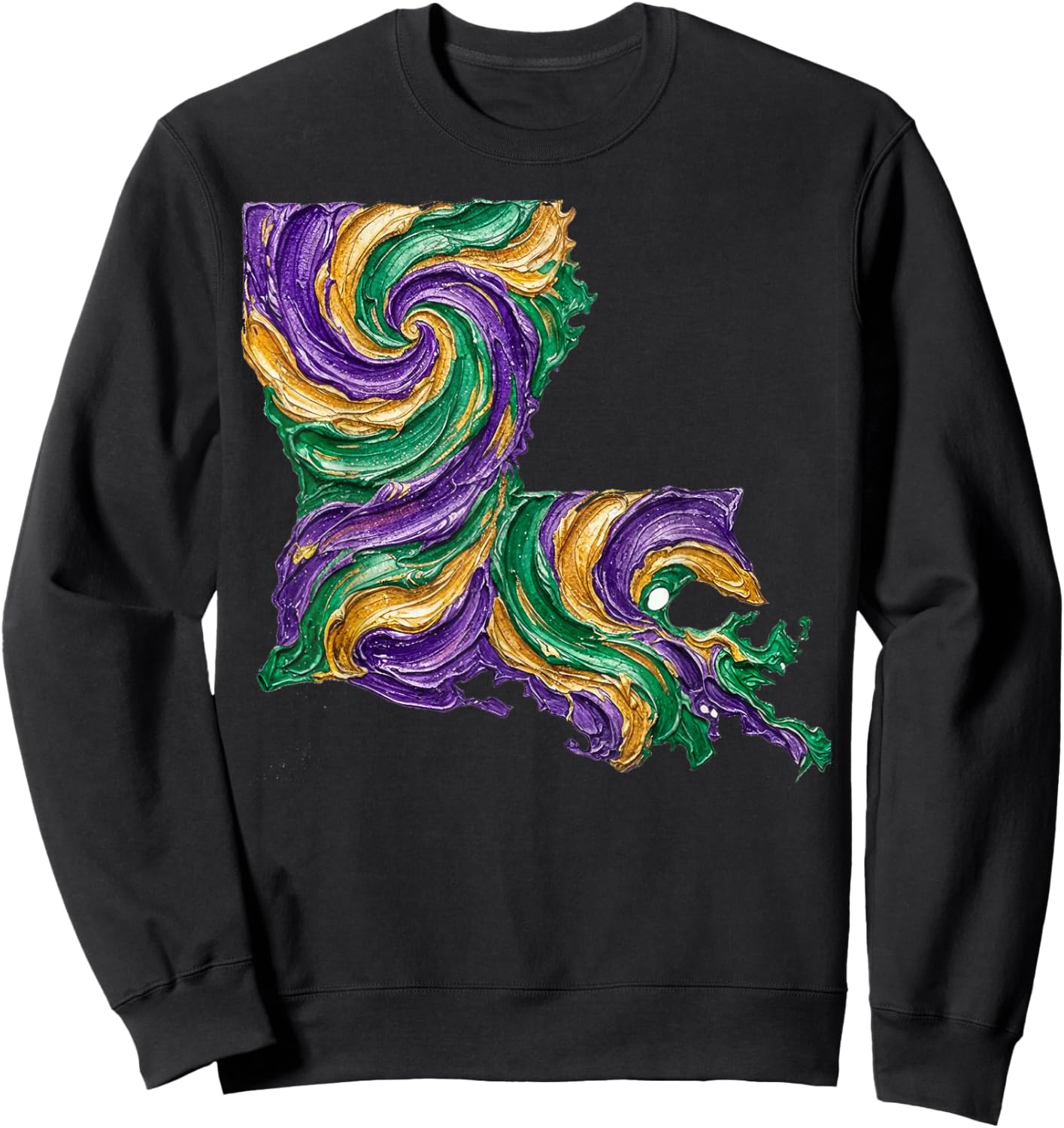 Mardi Gras Louisiana State Sweatshirt - Sweatshirt | Black