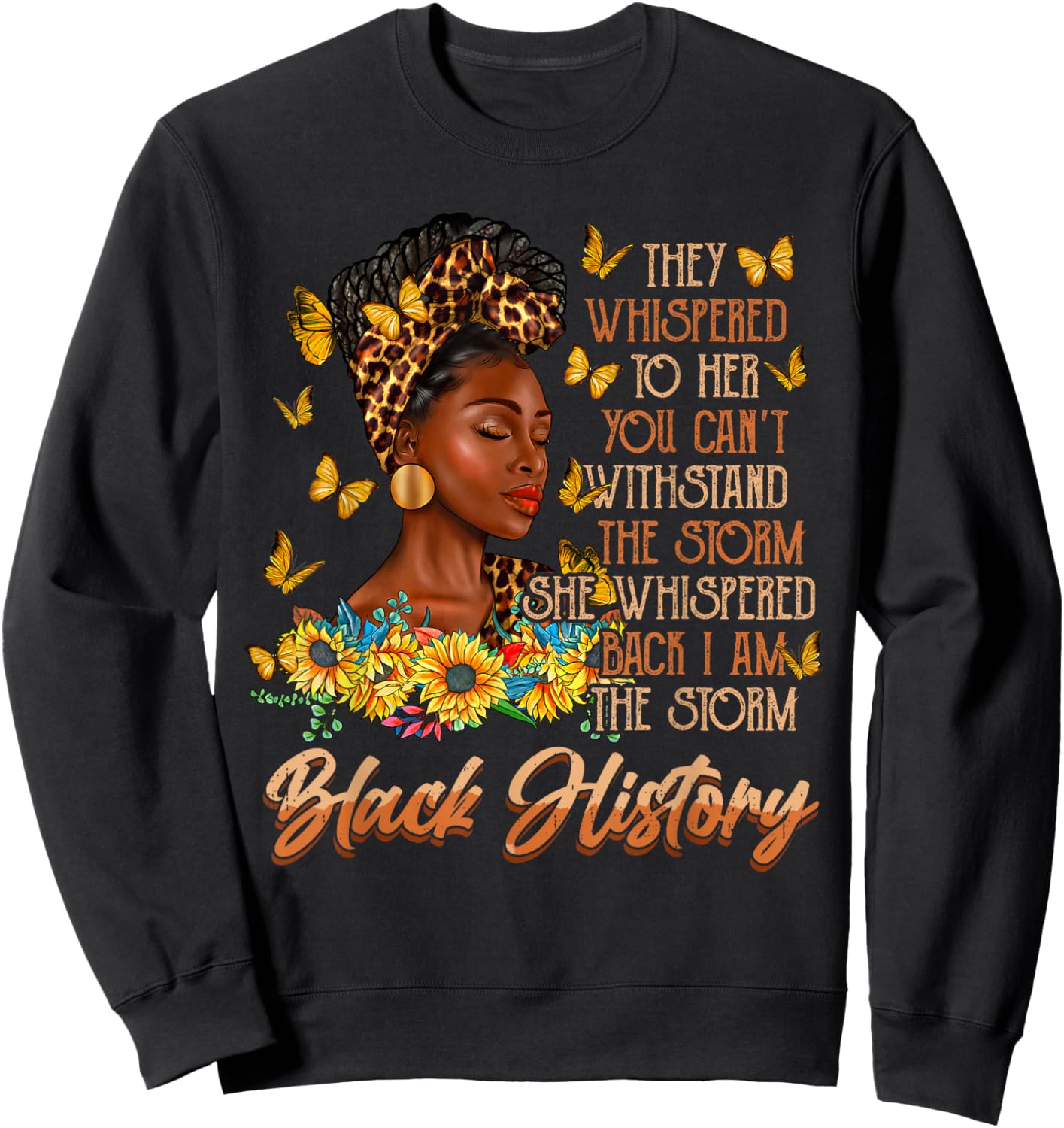 Storm Black History Month Women Melanin African Africa Queen Sweatshirt - Sweatshirt | Black