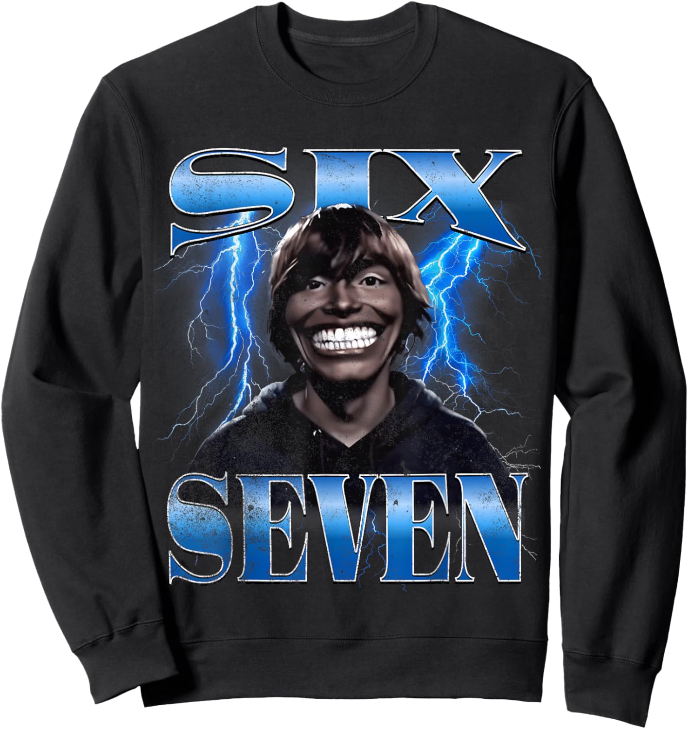 Six Seven Meme Bootleg Sweatshirt - Sweatshirt | Black