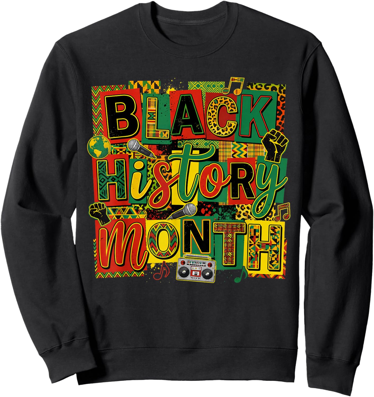 Black History Month Art Design Afro Culture Celebration Sweatshirt - Sweatshirt | Black